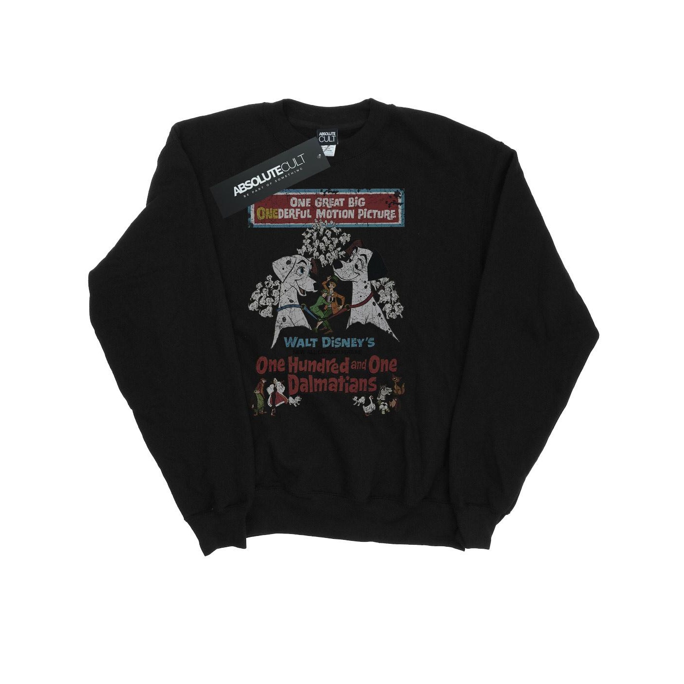 Thumbnail - Disney - "101 Dalmatians Retro Poster" Sweatshirt für Herren (Schwarz)