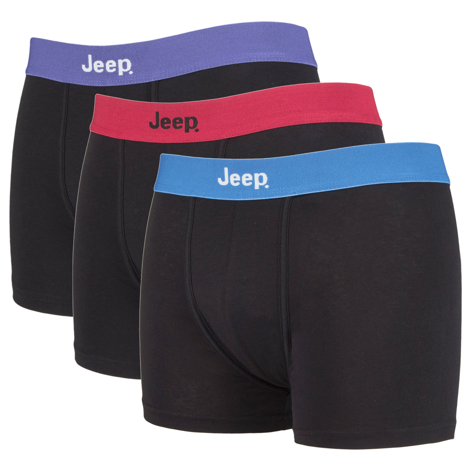 Thumbnail - JEEP - 3 Paar Herren Baumwollmischung Alltags Fitted Pants
