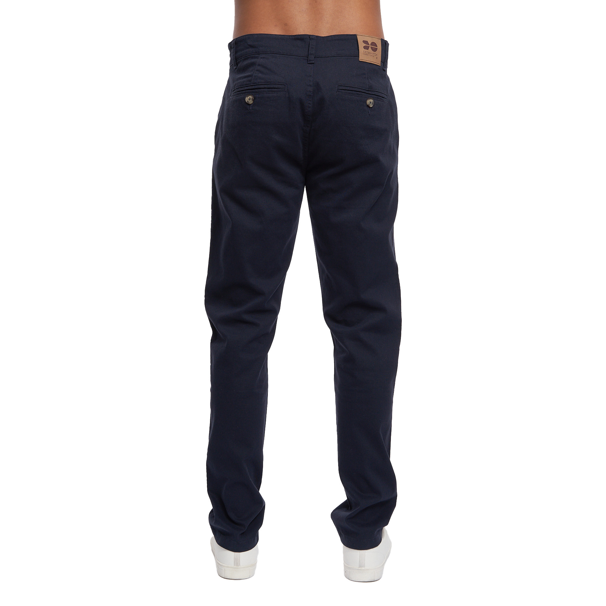 Crosshatch Chinos för herrar Roysden (Marinblått) byxor – bild 3