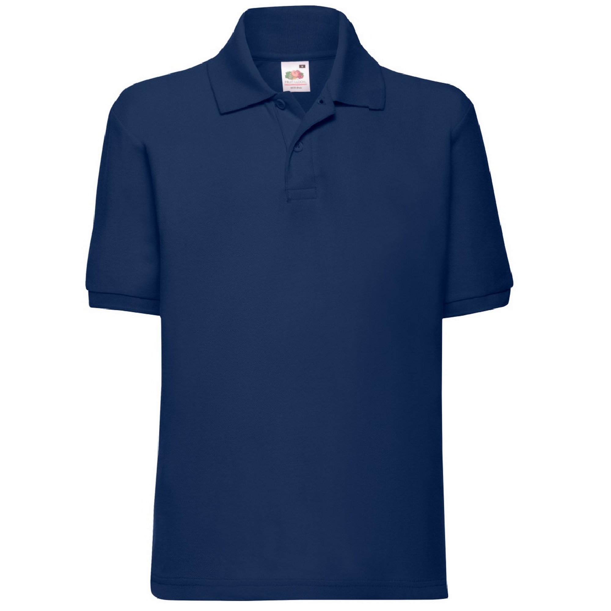 Fruit of the Loom Kinder/Kids Piqué Poloshirt met Korte Mouwen (Marine)