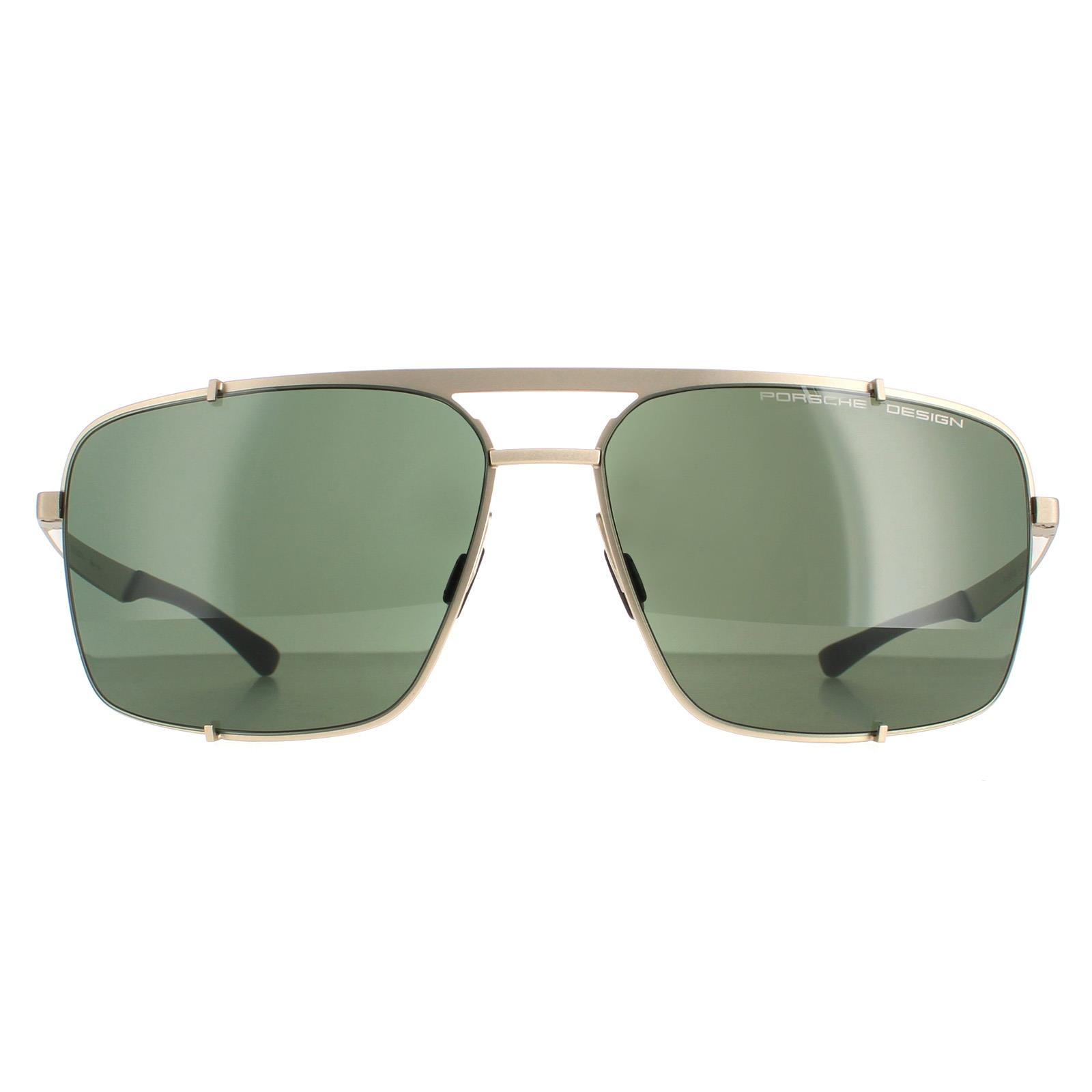 Thumbnail - Lunettes de soleil Porsche Design P8919 B Light Gold Black Green