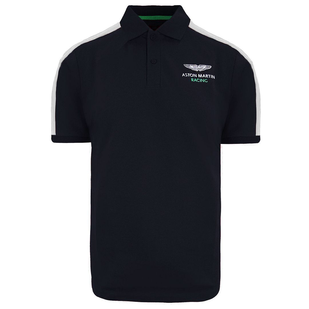 Thumbnail - Hackett Aston Martin Racing Mens Navy Polo Shirt