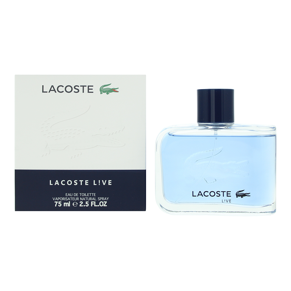 Lacoste Mens Live Eau de Toilette 75ml - One Size