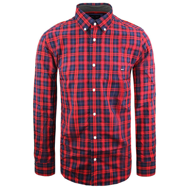 Thumbnail - Eden Park Regular Herren-Oxfordhemd in Rot