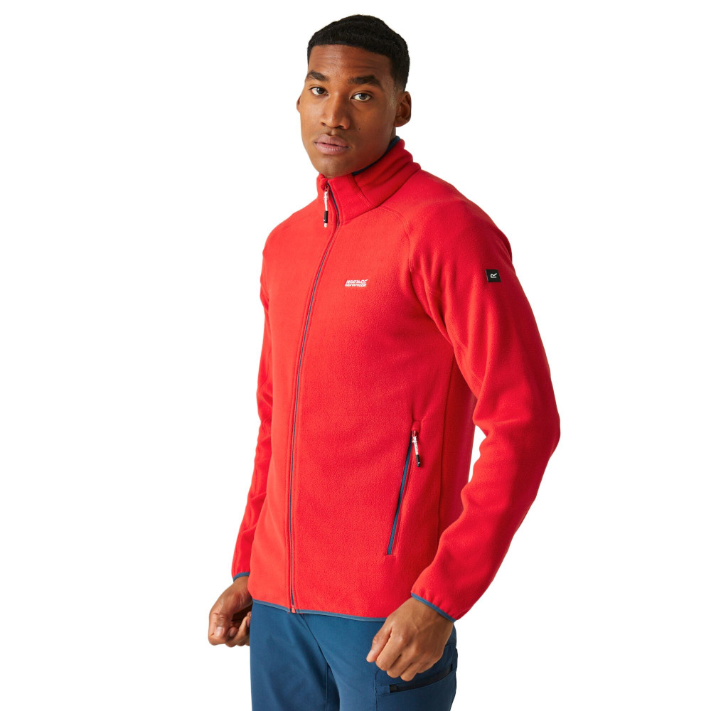 Regatta Mens Hadfield Full Zip Micro Fleece Jacket - Red - Size 2XL