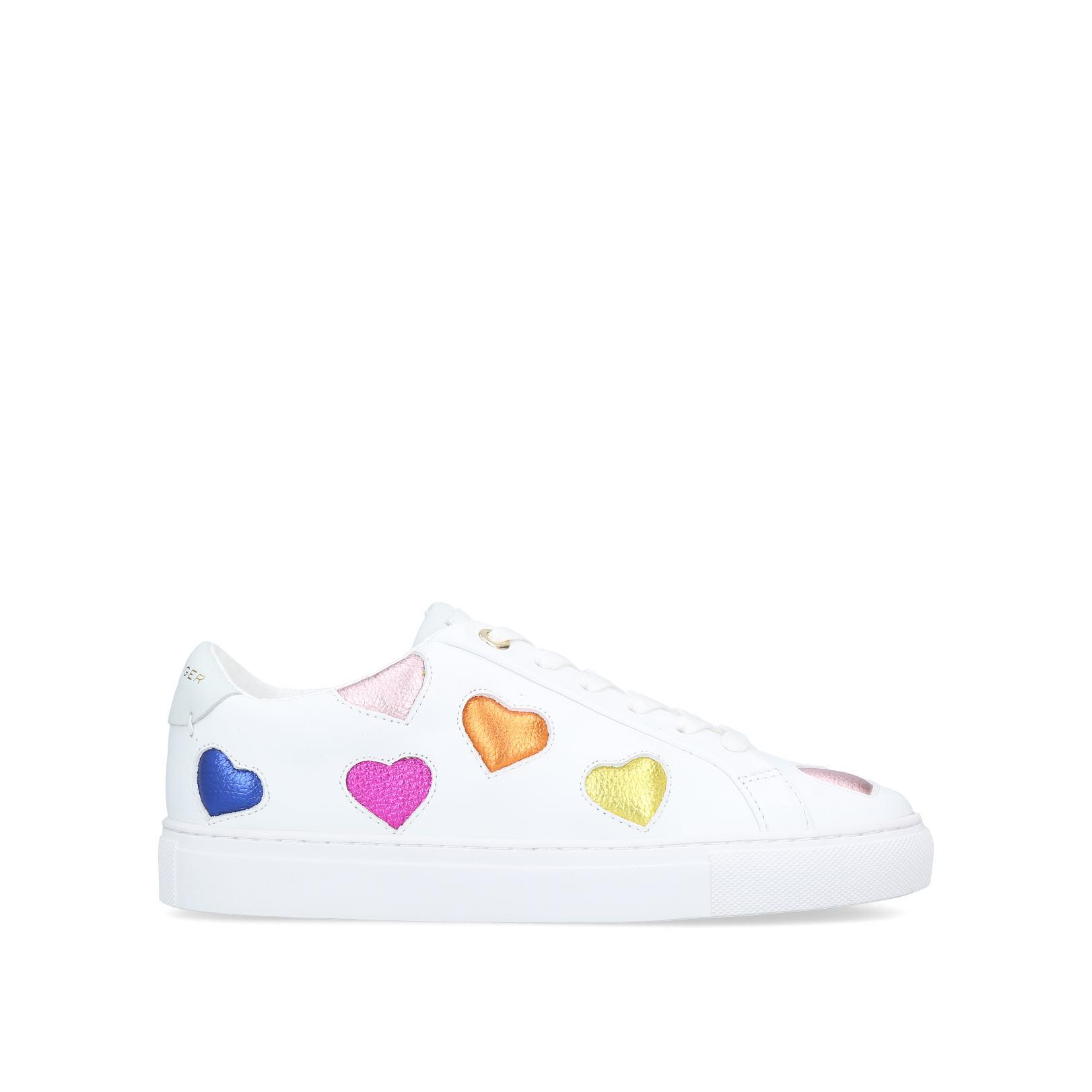Kurt Geiger London Womens Leather Lane Love Sneakers - Multicolour - Size UK 4