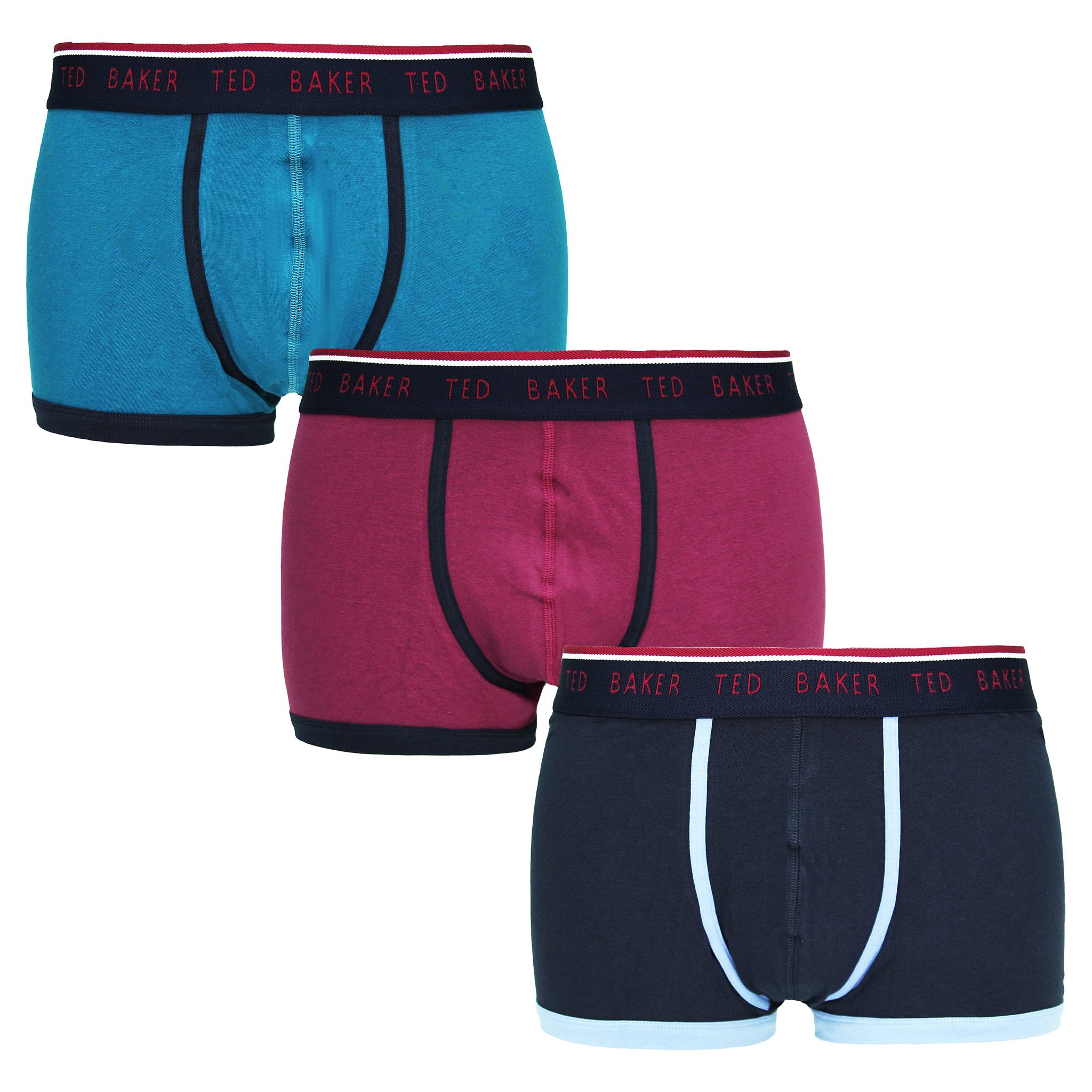 Thumbnail - Ted Baker 3-Pack-Sortaled-Boxer-Shorts Hosen Set Mens UC8MGU03Textchi