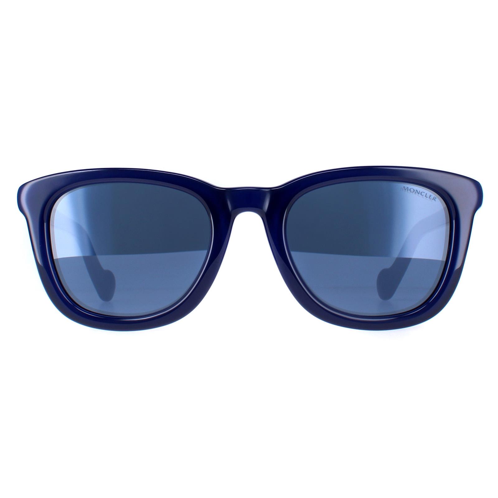 Moncler Round Mens Shiny Royal Blue Mirror ML0118 - One Size
