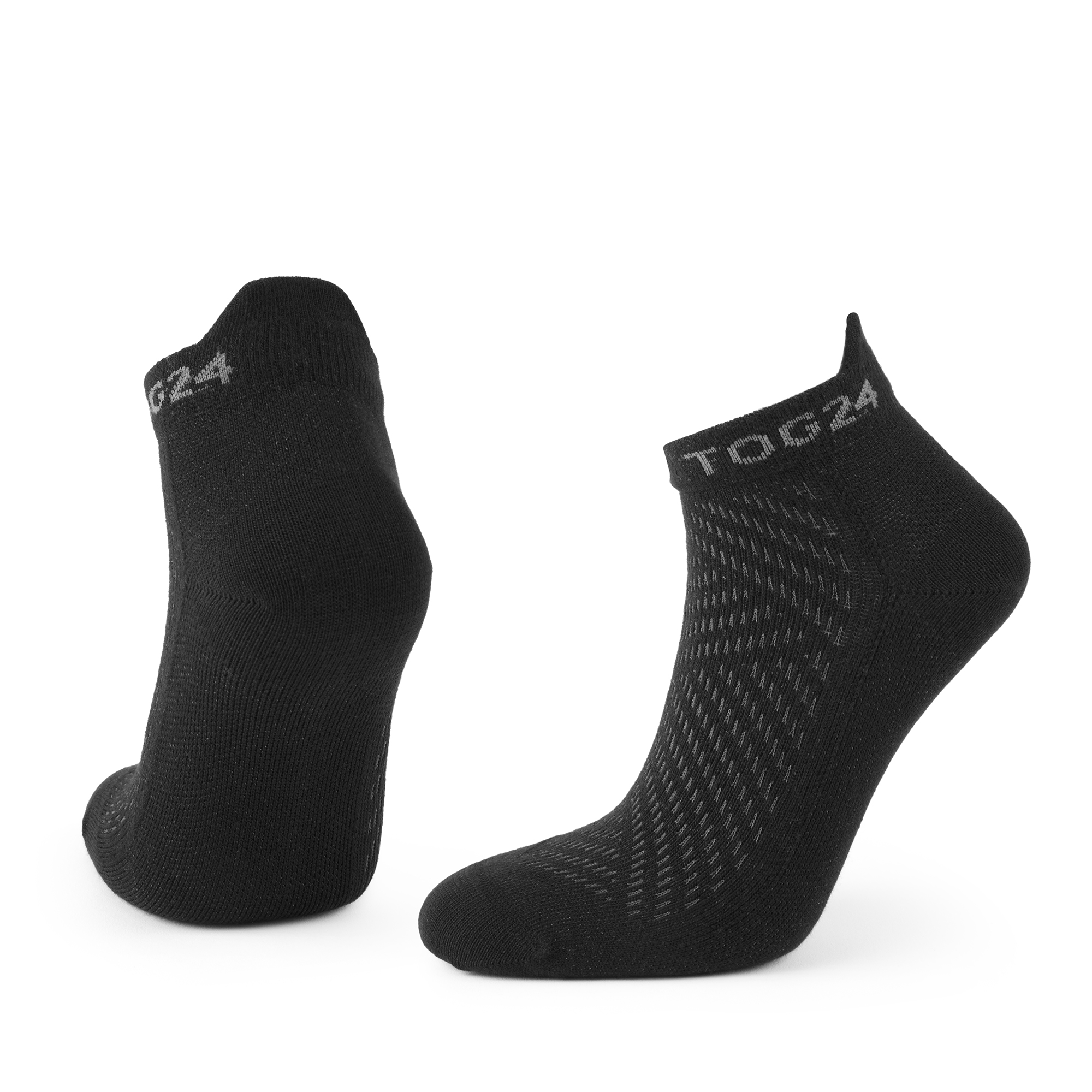 TOG24 Unisex Steyr 2Pack Trek Socks Black/Dark Grey Marl - Size Large