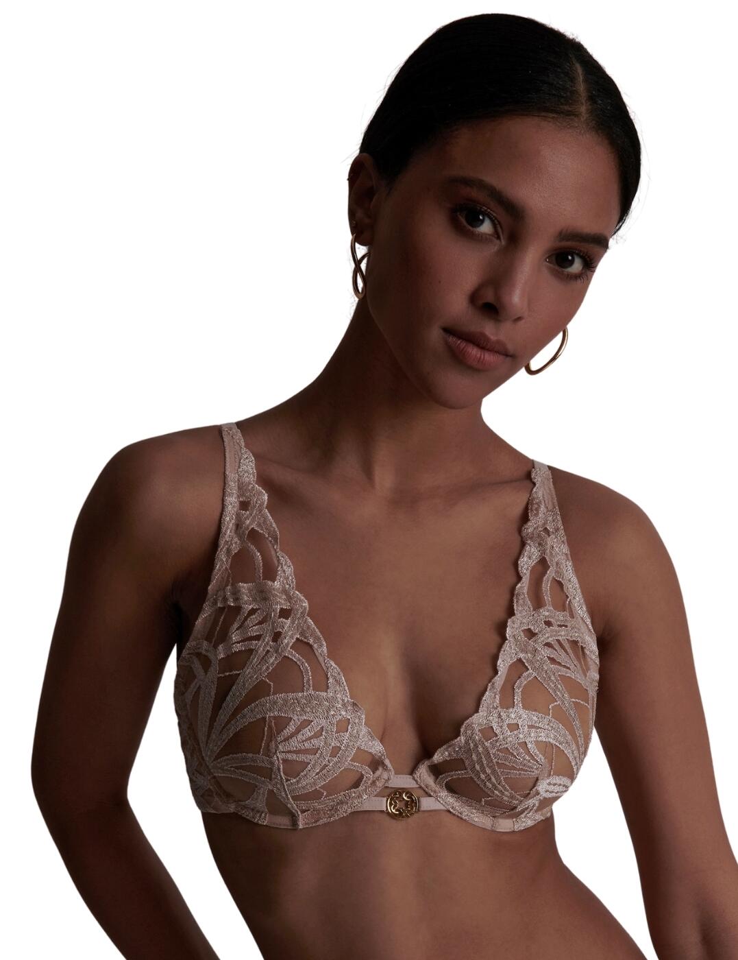 Aubade Womens My Desire Triangle Bra – Metallic Polyamide – Size 30C
