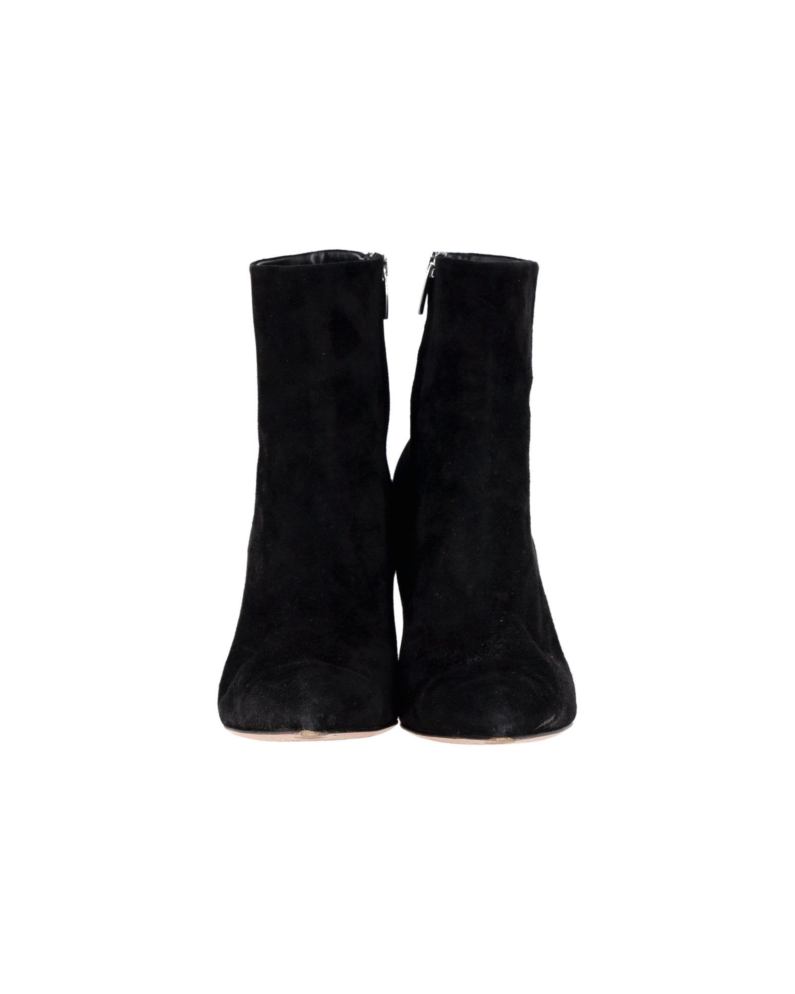 Gianvito Rossi Pre-owned Gianvito Rossi Spetsig Tå Stövletter i Svart Mocka dam – bild 2