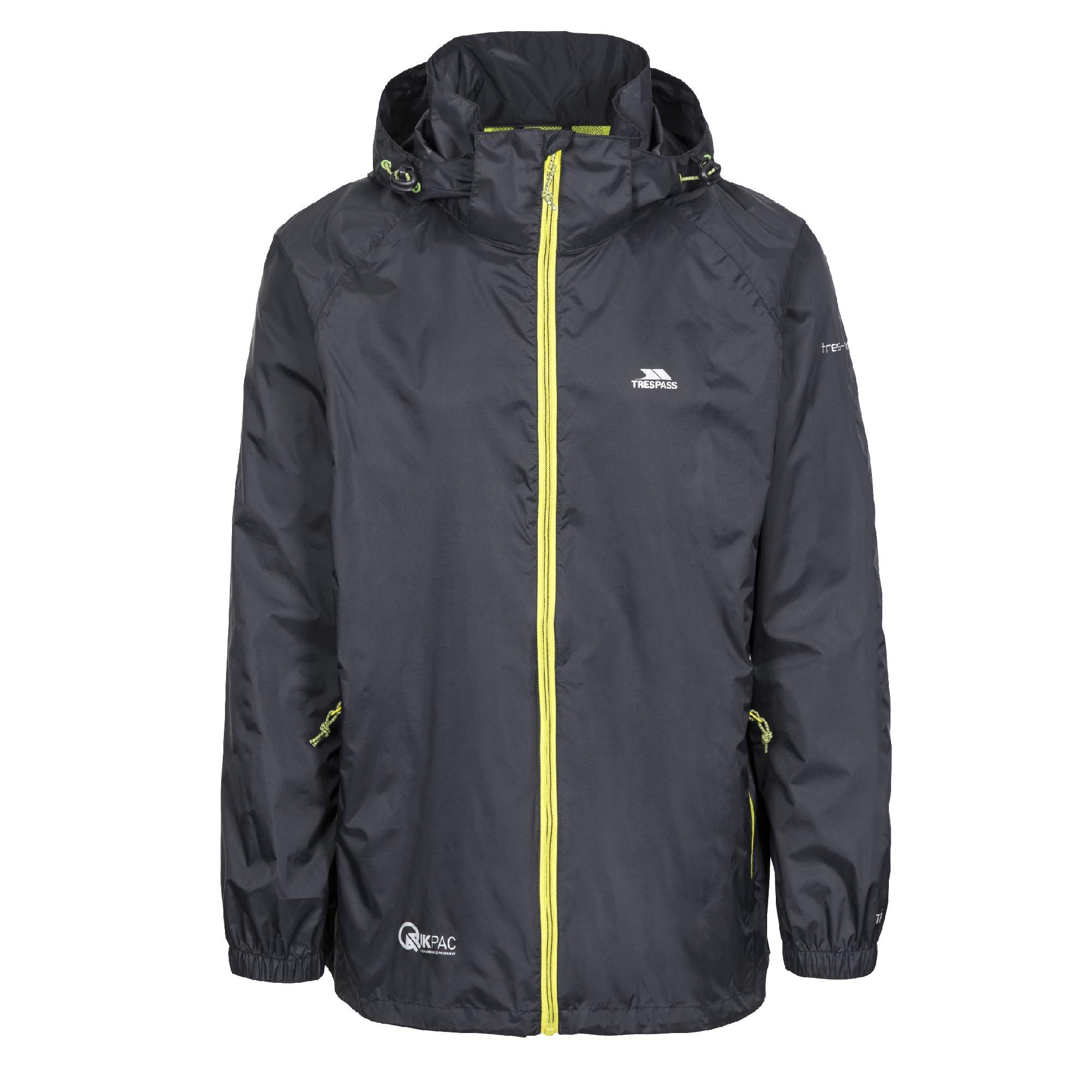 Trespass - Unisex Qikpac X Opbergbare Jas (Zwart)