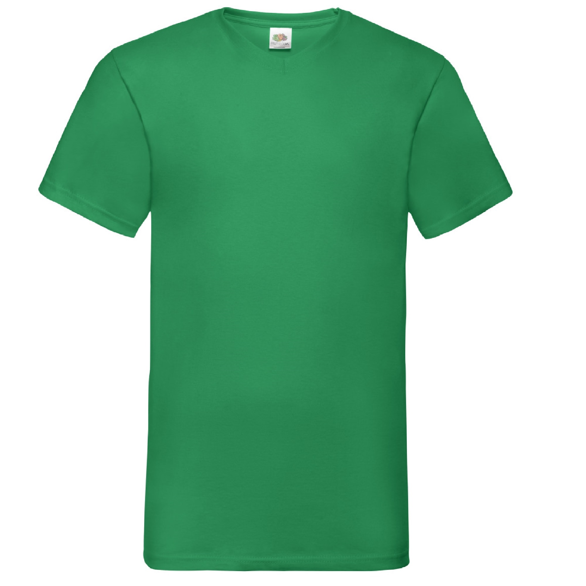 Fruit Of The Loom Valueweight T-shirt Für Männer Mit V-Ausschnitt, Kurzärmlig (Kellygrün)