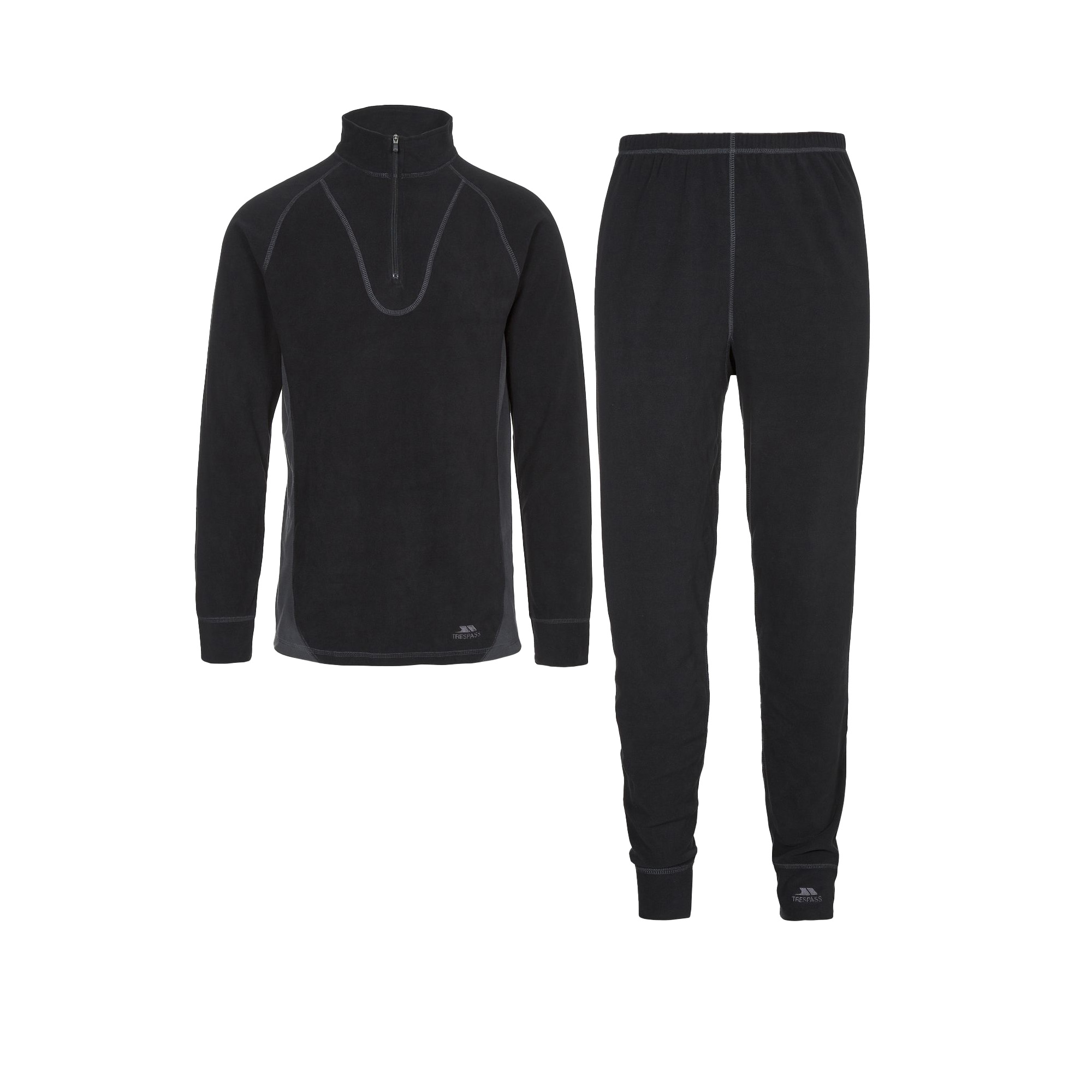 Trespass Unisex Thriller Thermische Top en Bodem Set (Zwart X)