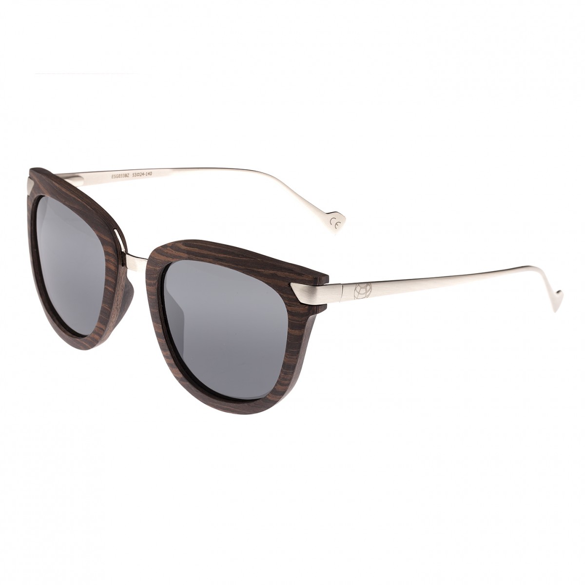 Earth Wood Unisex Nissi Polarized Sunglasses - Black/Brown - One Size
