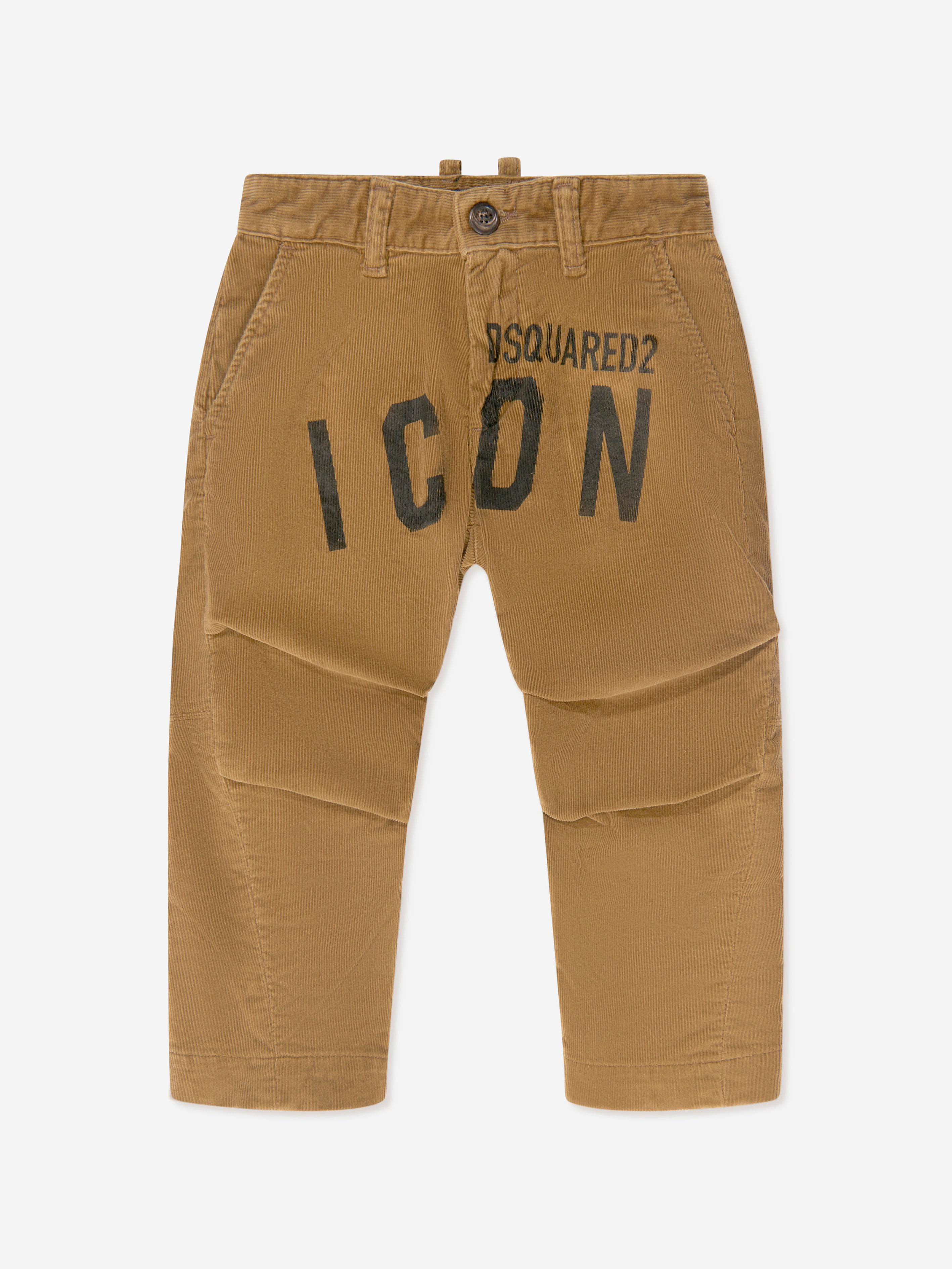 Dsquared2 Kids Boys Corduroy Icon Trousers - Brown - Size 12Y