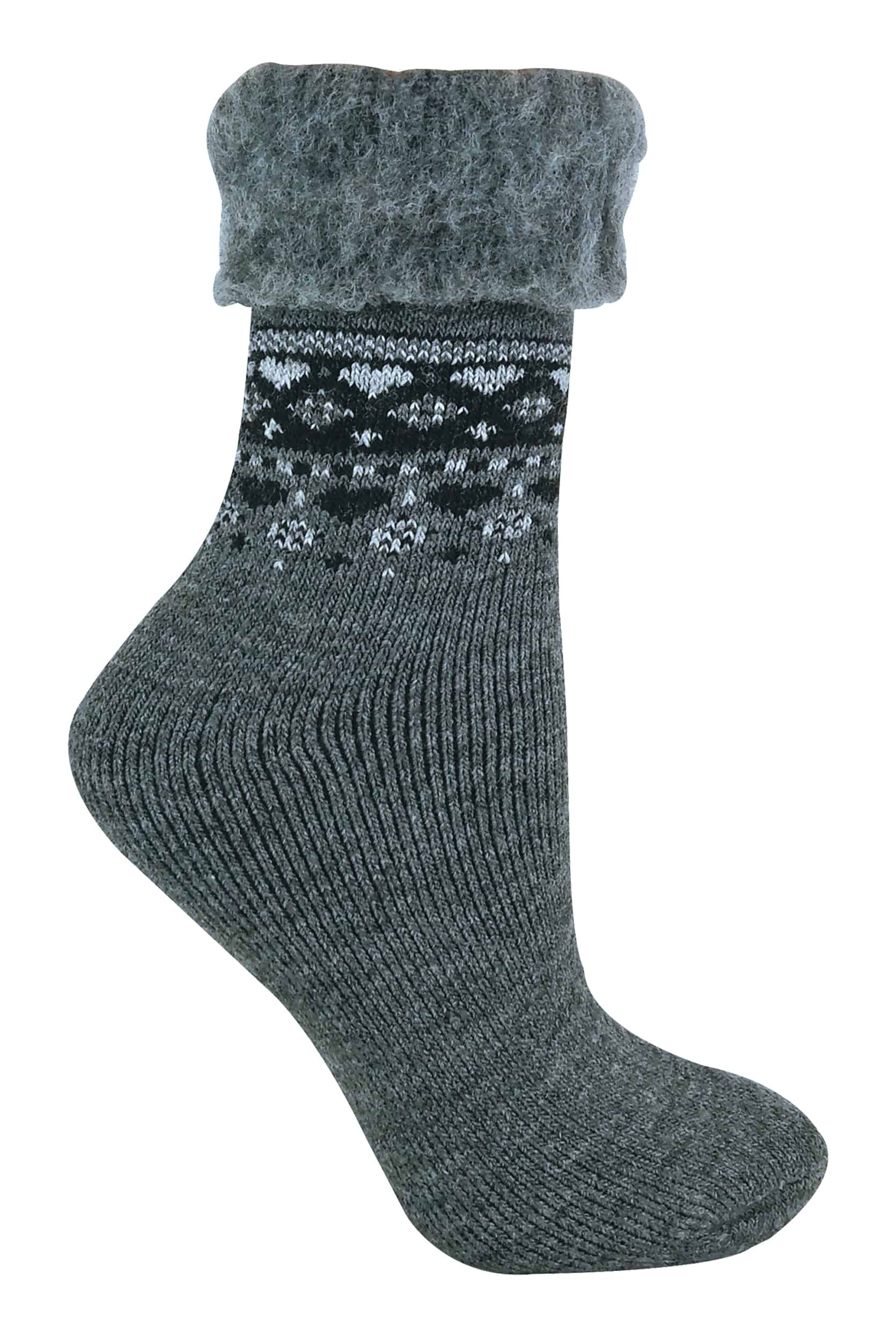 Sock Snob Damen Turn Over Top Warme Thermo-Winter-Nordic-Bettsocken