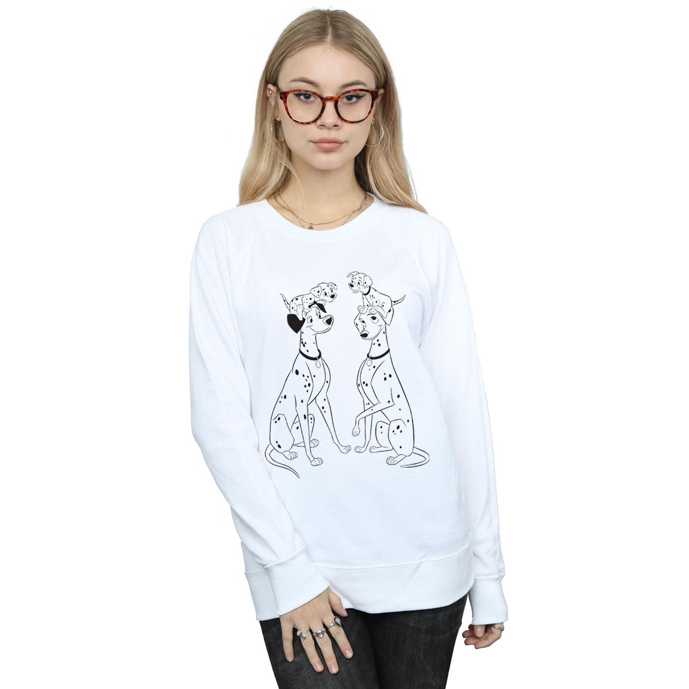 Disney Womens/Ladies 101 Dalmatians Family Sweatshirt (White) dam – bild 2