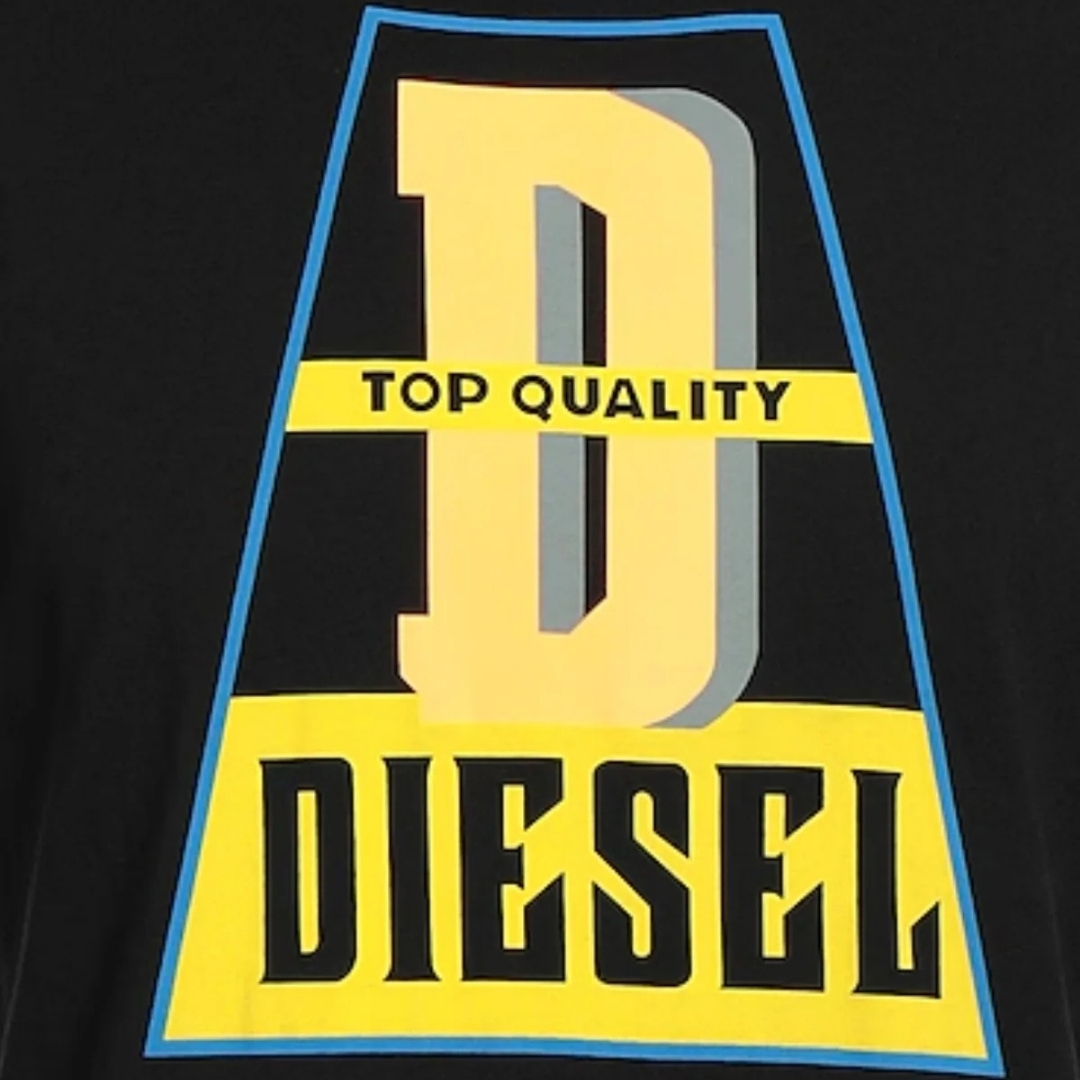Diesel Top Quality Logo Svart T-shirt herr – bild 2