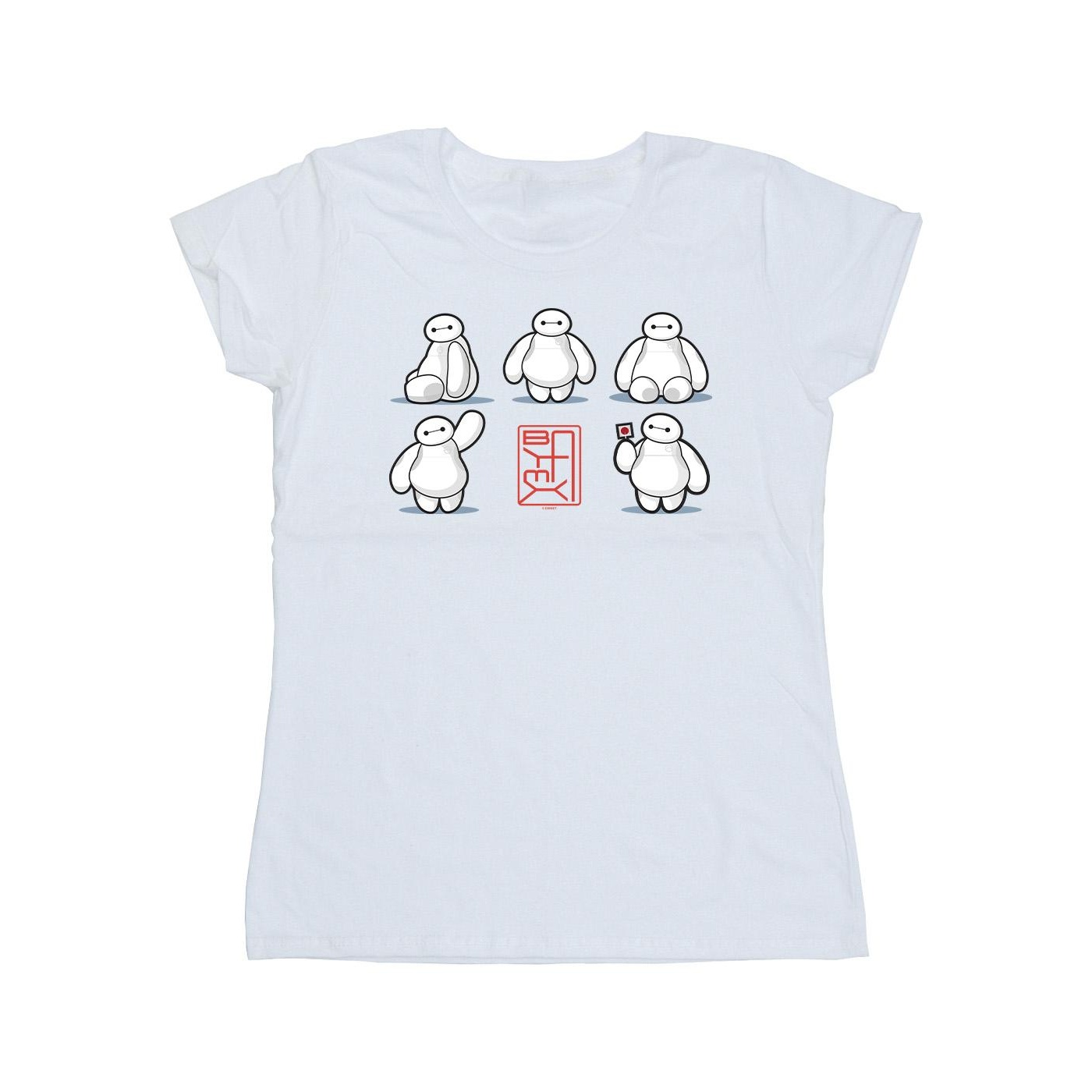 Disney Damen/Damen Big Hero 6 Baymax Viele Posen T-Shirt aus Baumwolle (Weiß)