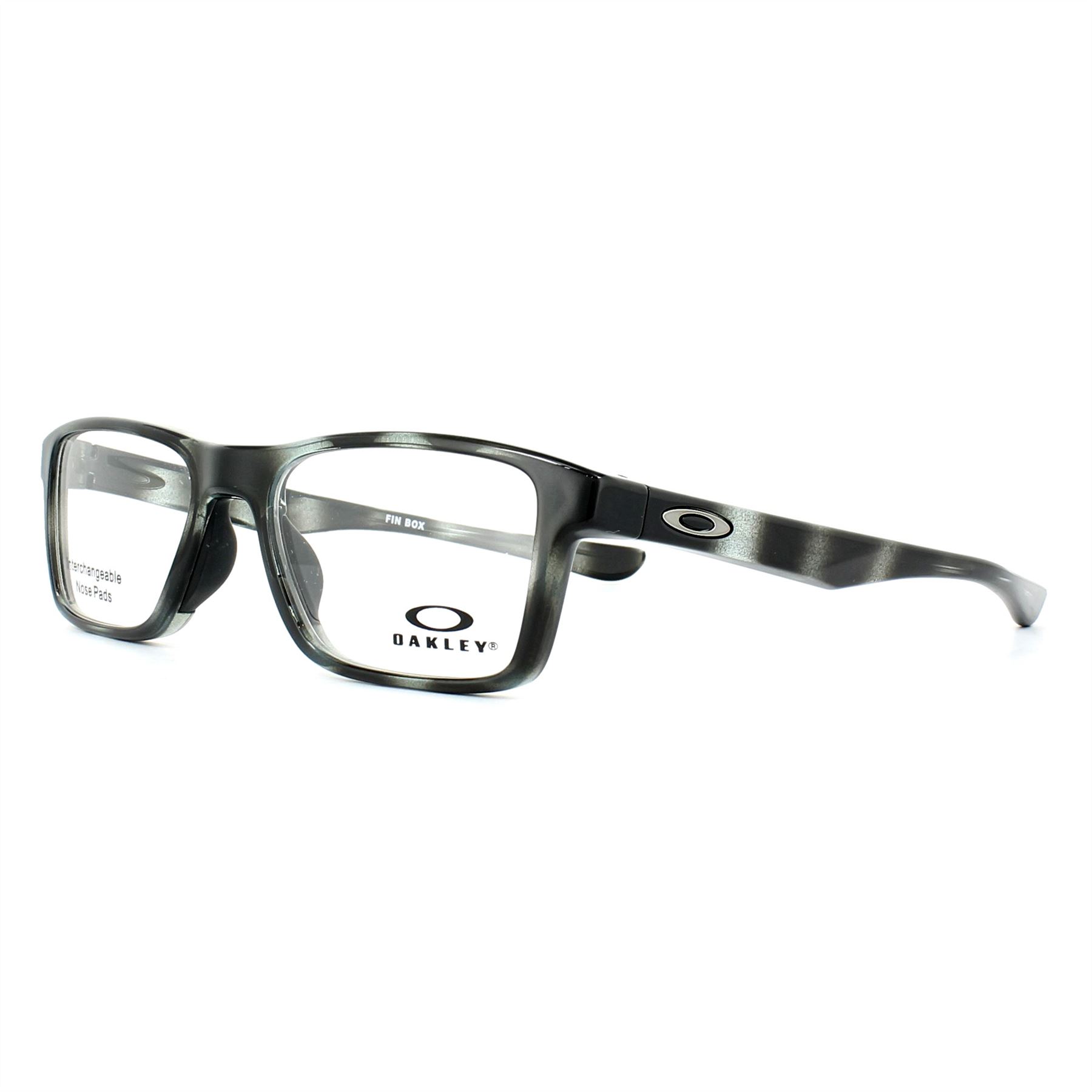 Thumbnail - Oakley Brillenfassung Fin Box Trubridge OX8108-04 Poliertes Grau Schildpatt 53mm Herren