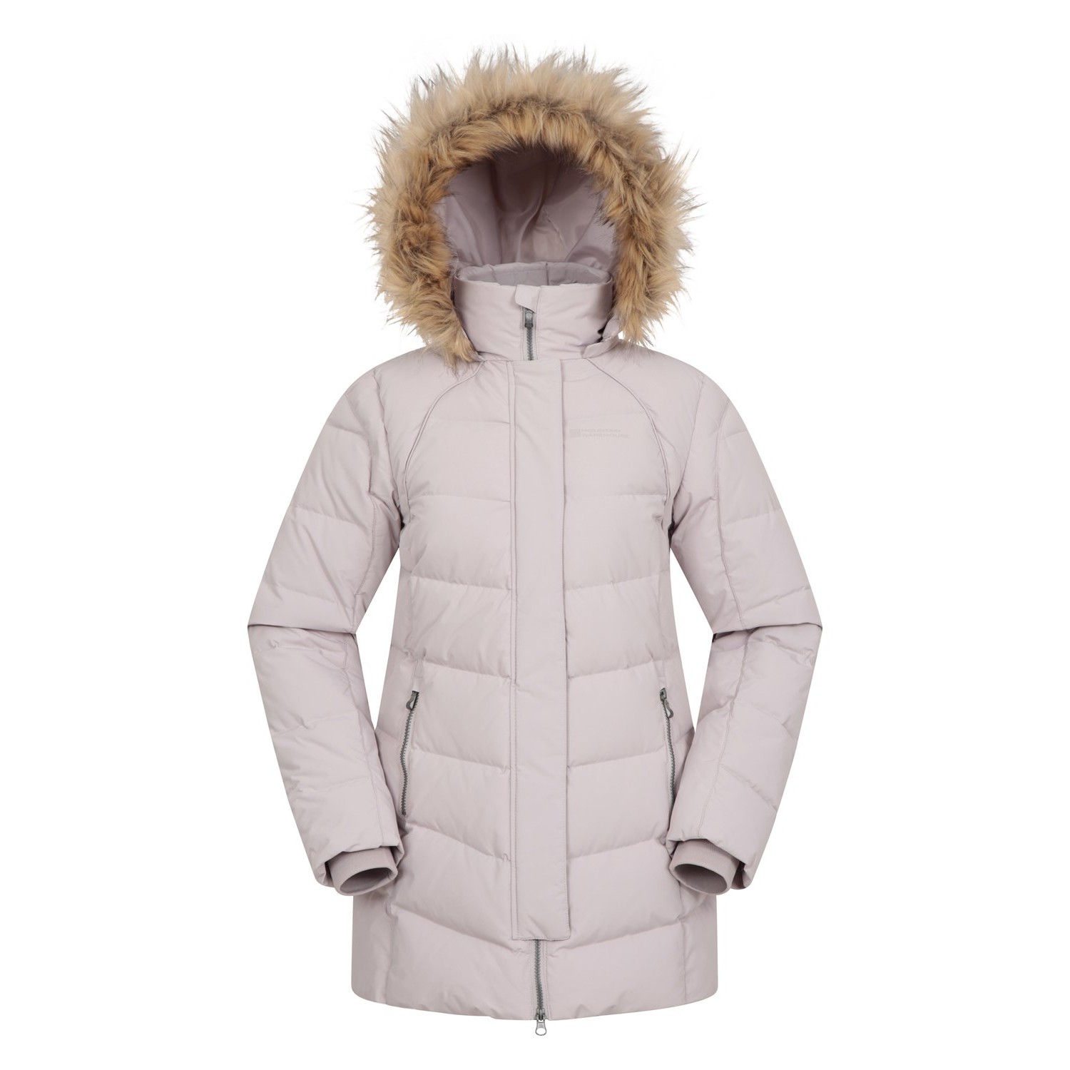 Thumbnail - Mountain Warehouse Damen/Damen Isla II Lange Daunenjacke (Helles Beige)