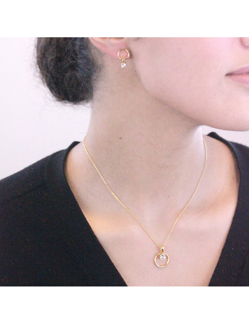 MYC Paris Octavia Set Guld och kristall halsband dam – bild 2