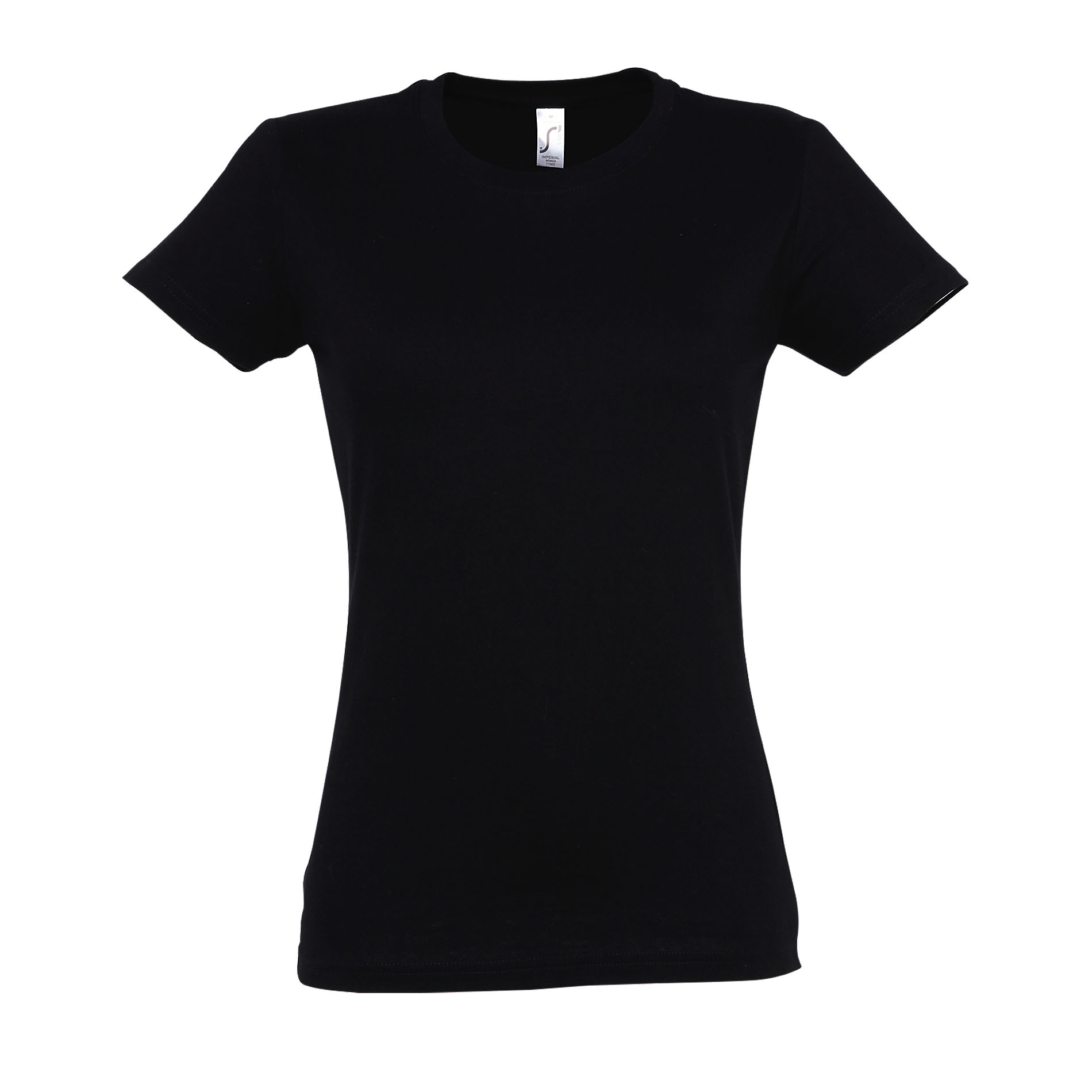 Thumbnail - SOLS Womens/Ladies Imperial Heavy Short Sleeve T-Shirt (Deep Black)