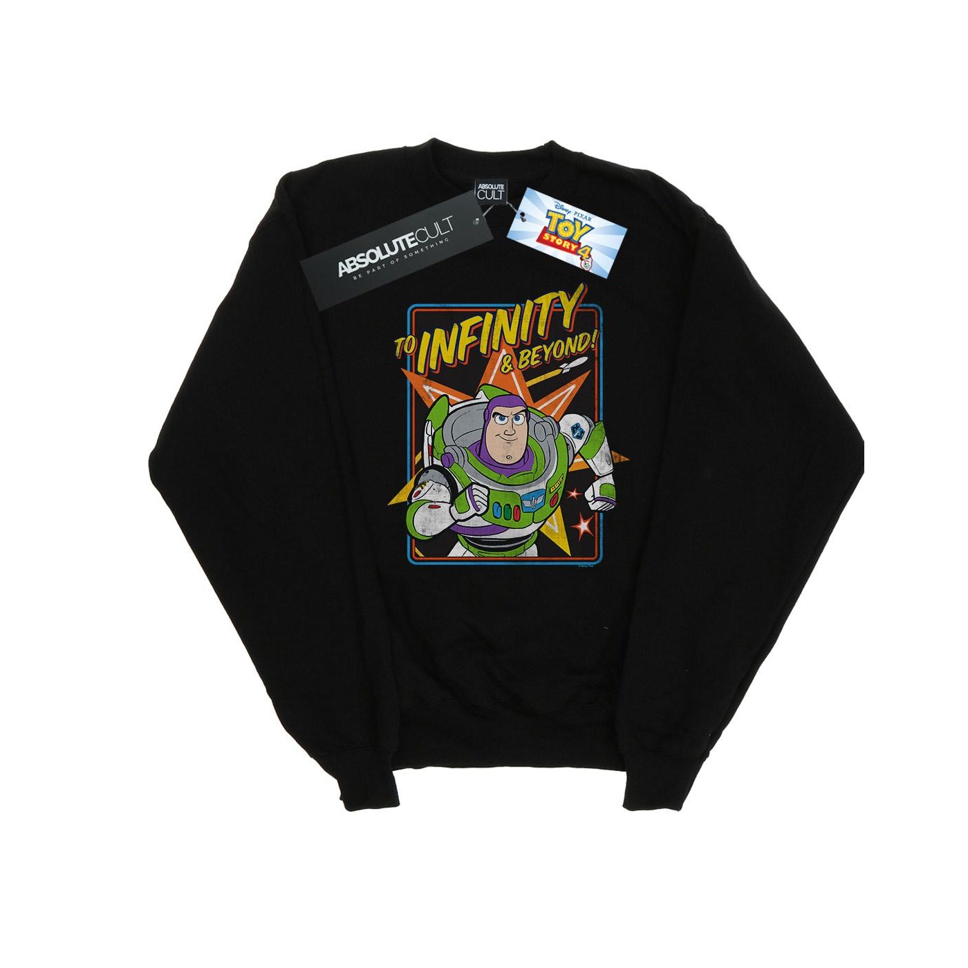 Thumbnail - Disney Herren Toy Story 4 Buzz bis zur Unendlichkeit Sweatshirt (schwarz)