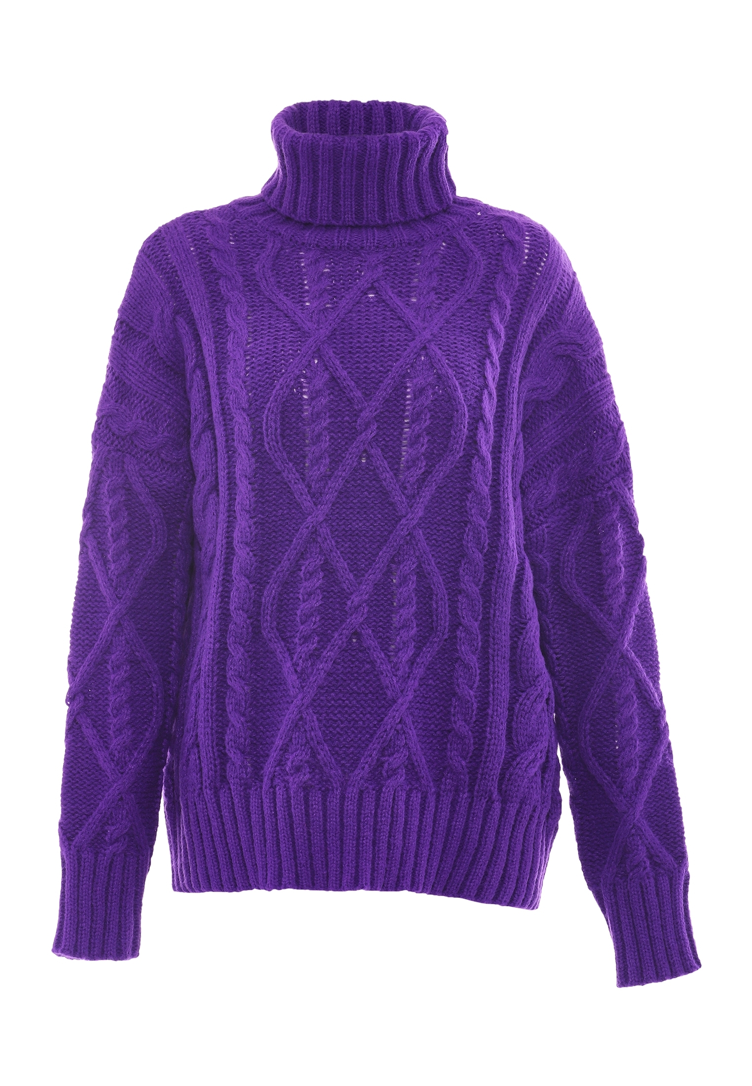 Thumbnail - Mymo Rollkragenpullover Damen lila
