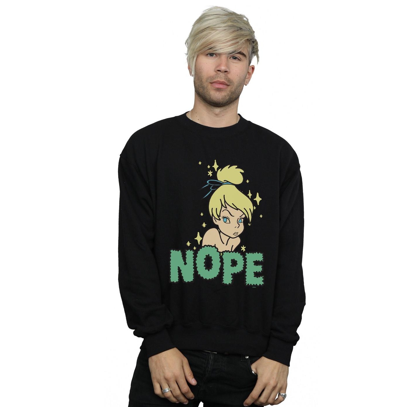 Disney Mens Tinker Bell Nope Sweatshirt (Black) herr – bild 2