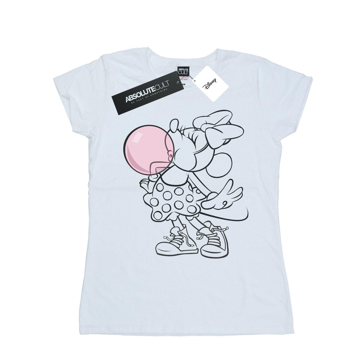 Thumbnail - Disney - "Minnie Mouse Gum Bubble" T-Shirt für Damen (Weiß)