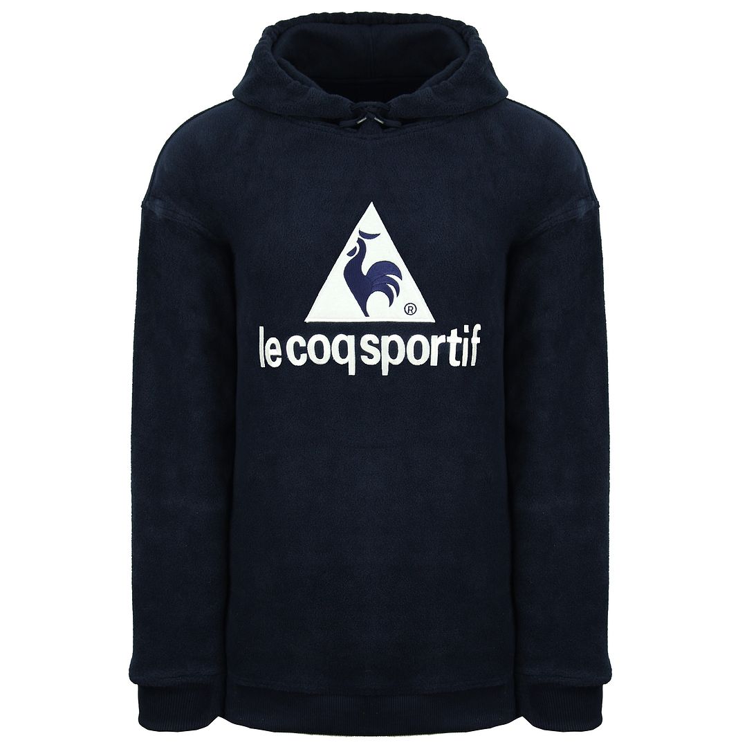 Le Coq Sportif Big Logo Mens Navy Hoodie - Size Small
