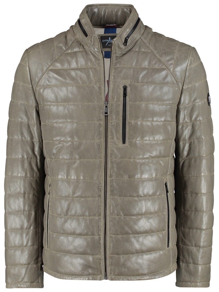 Thumbnail - Steppjacke aus Croton-SS-Leder - Taupe