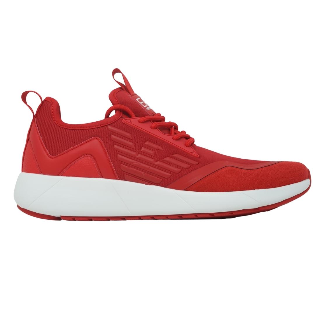 Thumbnail - EA7 Eagle Logo Lace Runner Rote Turnschuhe