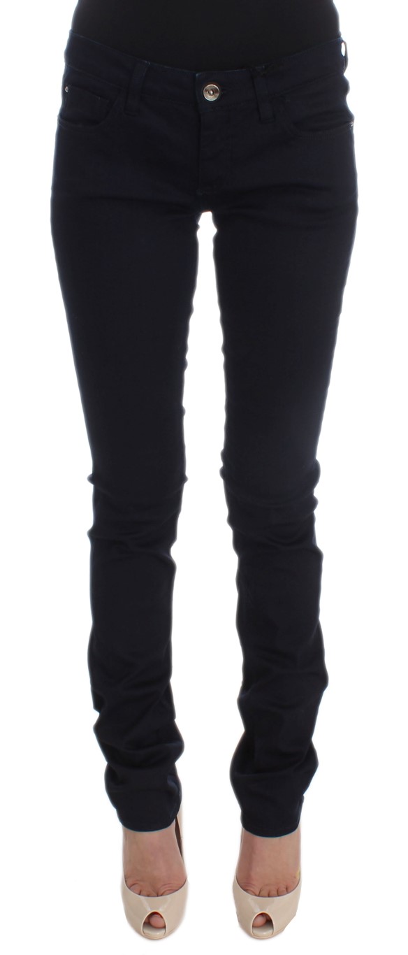 Costume National Jeans Slim Fit bleu en coton mélangé pour femmes