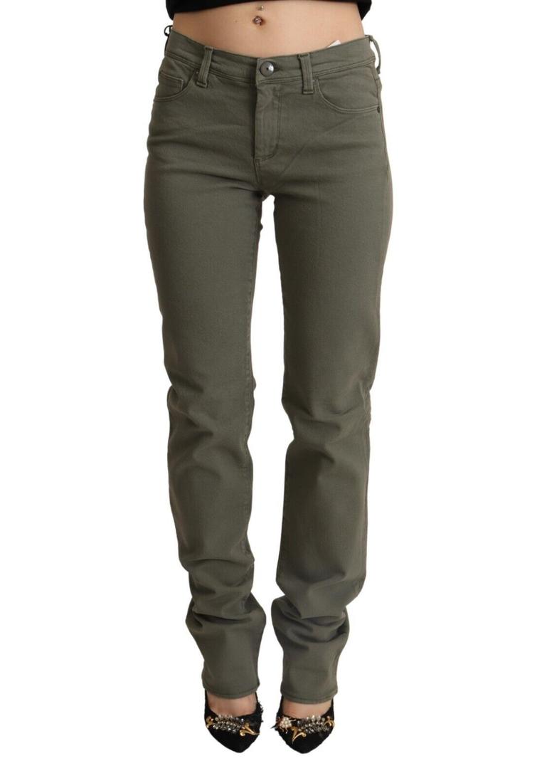Thumbnail - Ermanno Scervino Damen Graue Niedrig geschnittene Baumwoll-Denim Skinny Jeans