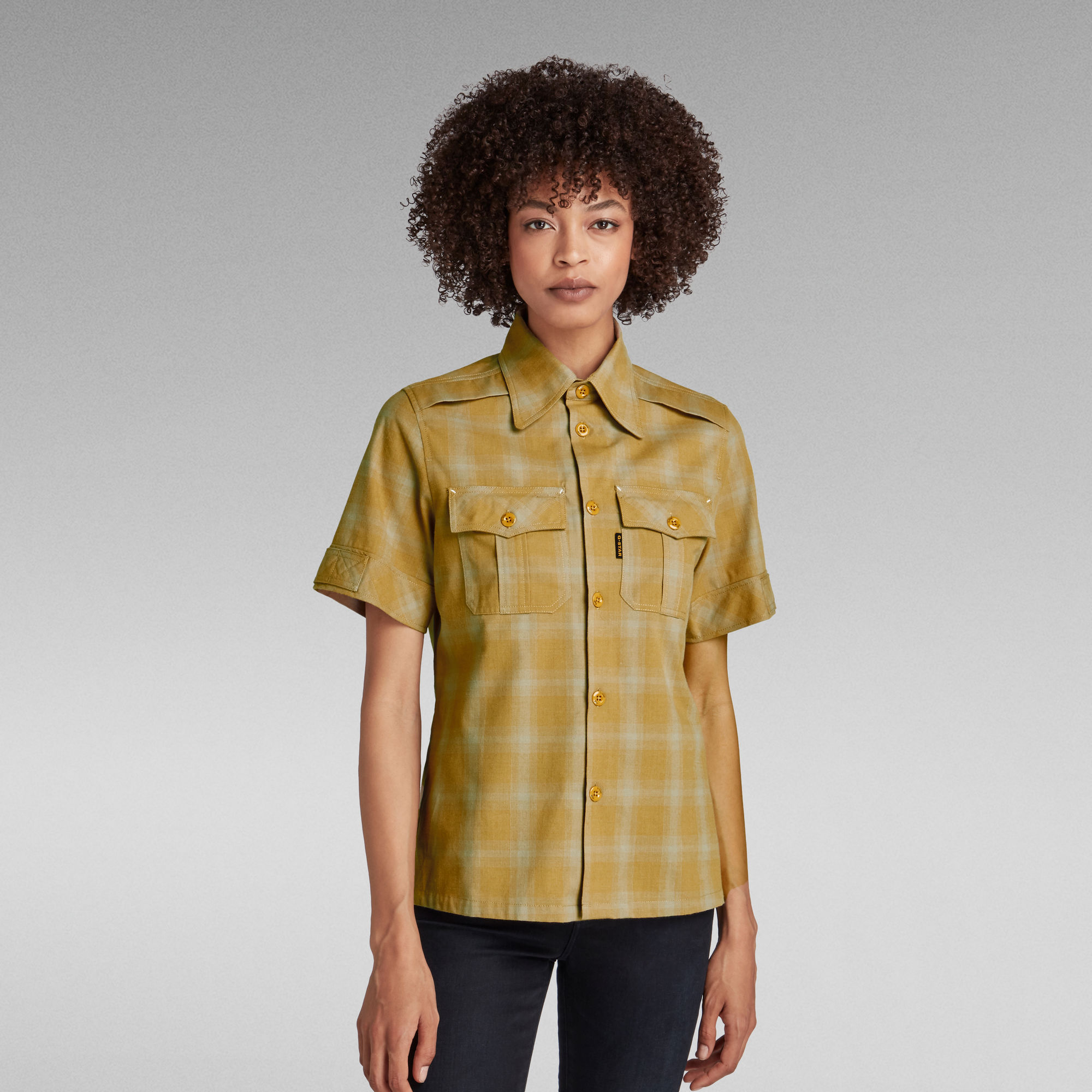 G Star Raw Womens G-Star RAW Officer T-Shirt – Yellow Cotton – Size X-Small