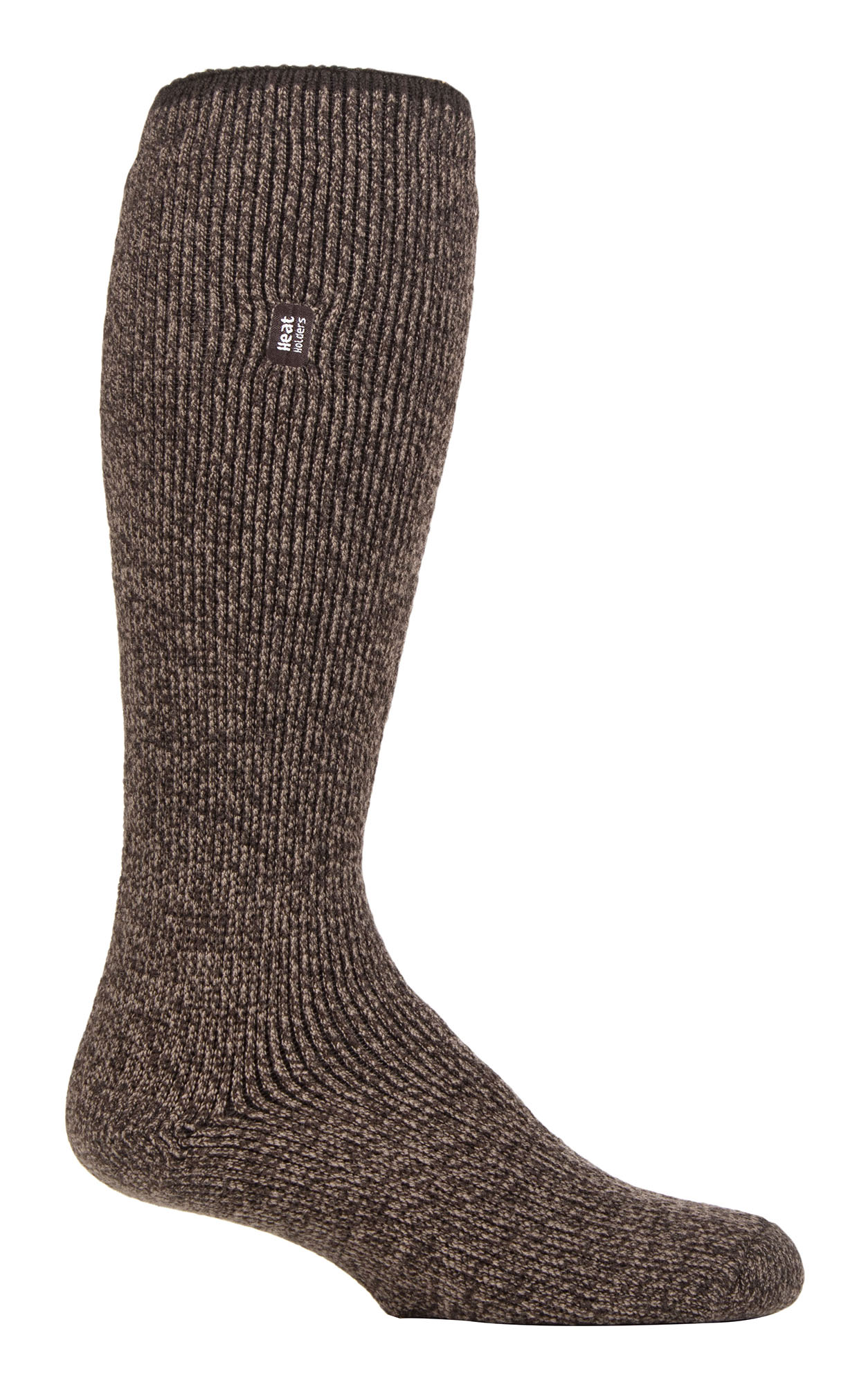 Thumbnail - Heat Holders - Mens Long Leg Outdoor Merino Wool Thermal Socks with Reinforced Heel and Toe for Winter - Brown