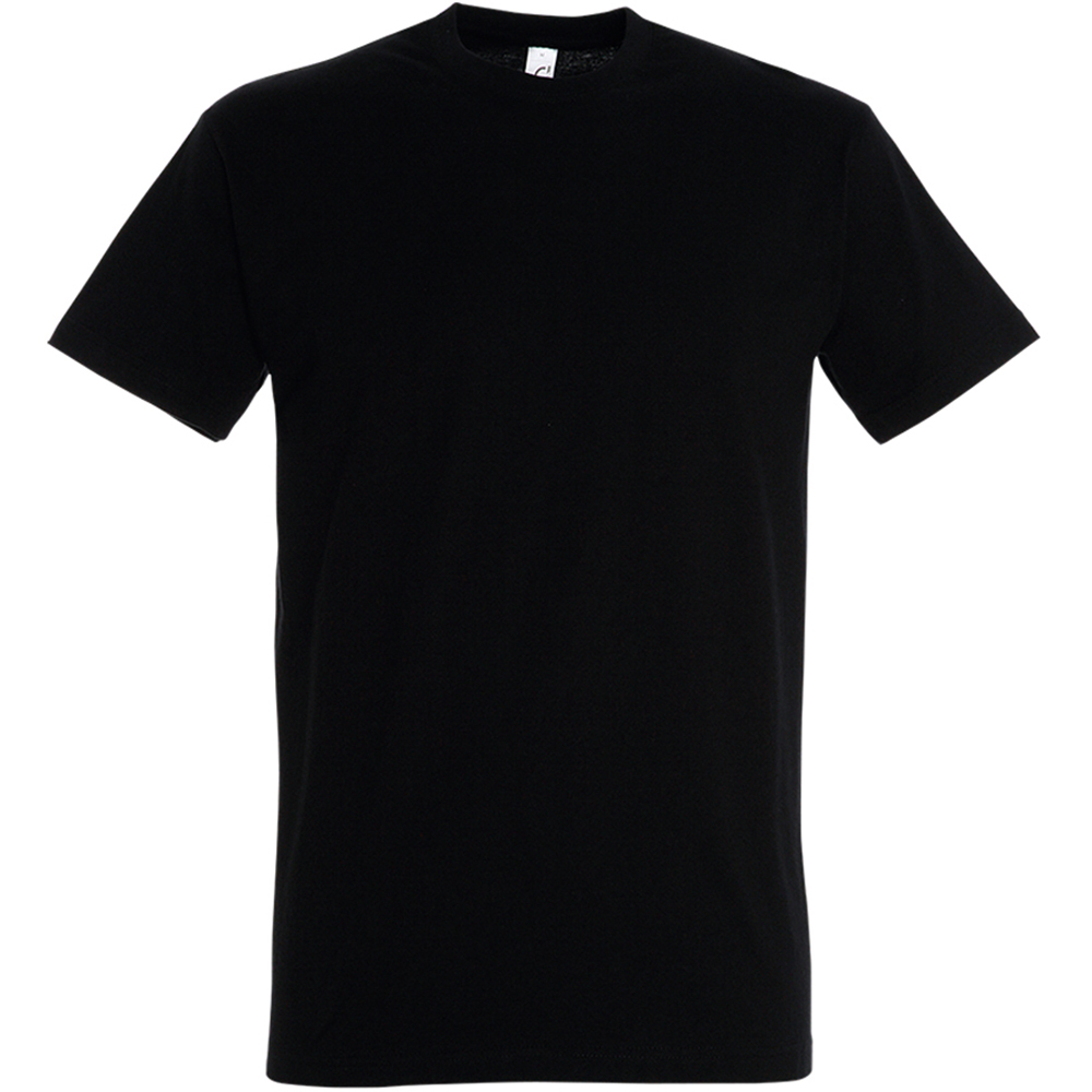 Thumbnail - SOLS Mens Imperial Heavyweight Short Sleeve T-Shirt (Deep Black)