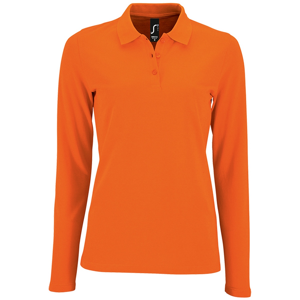 Thumbnail - SOLS Womens/Ladies Perfect Langarm-Pique-Poloshirt (Orange)