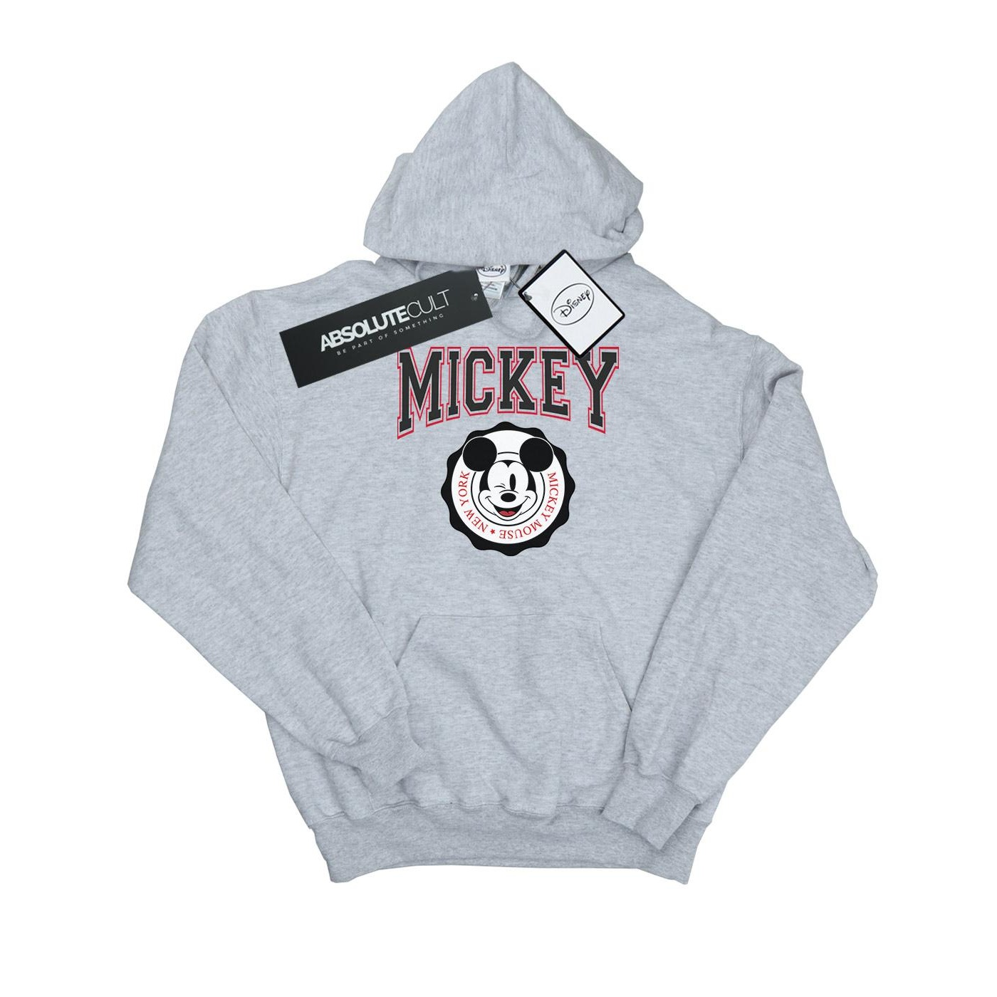 Thumbnail - Disney - "Mickey Mouse New York Seal" Kapuzenpullover für Mädchen (Grau)
