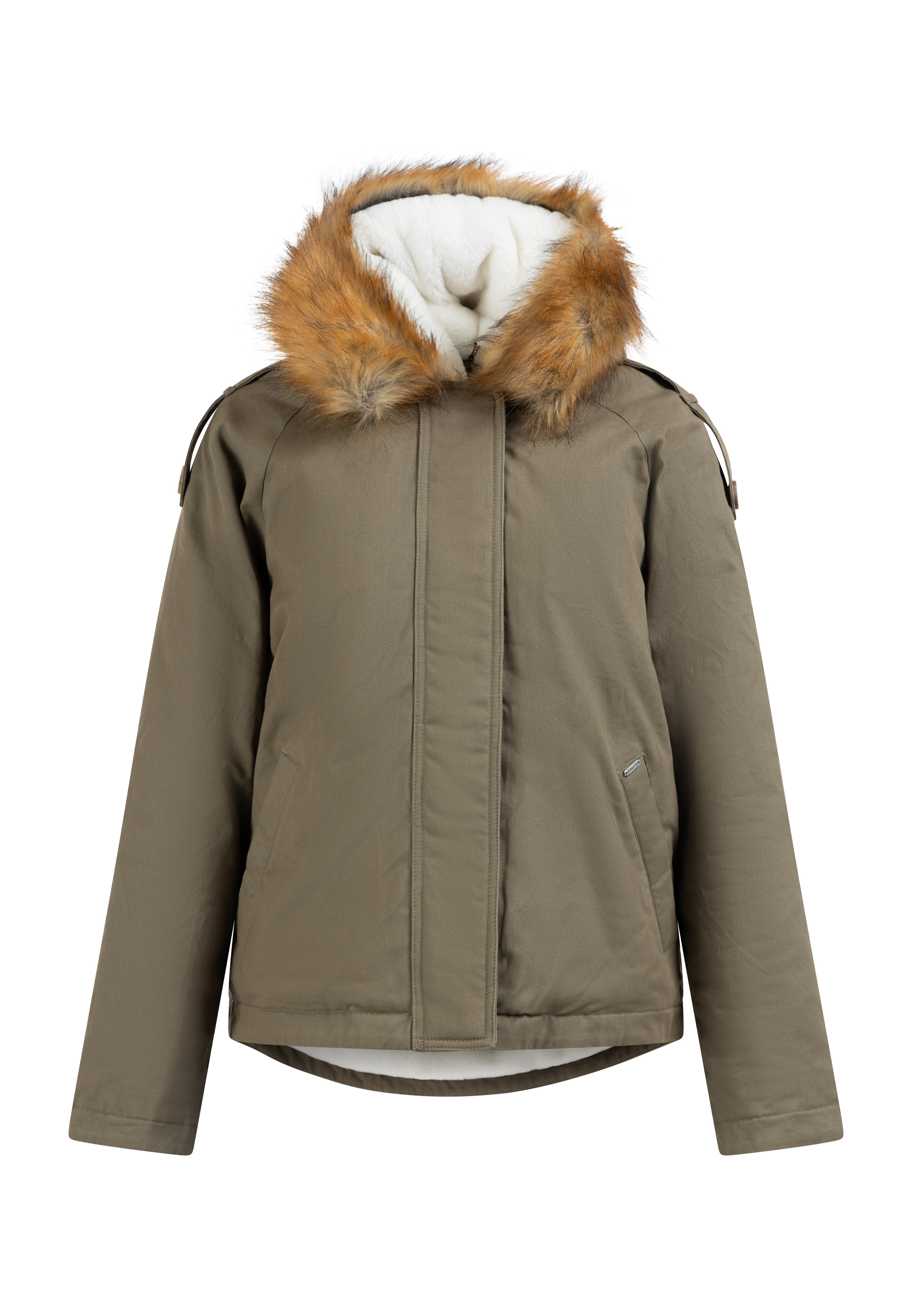 Thumbnail - Dreimaster winterjacke Damen Oliv Weiss
