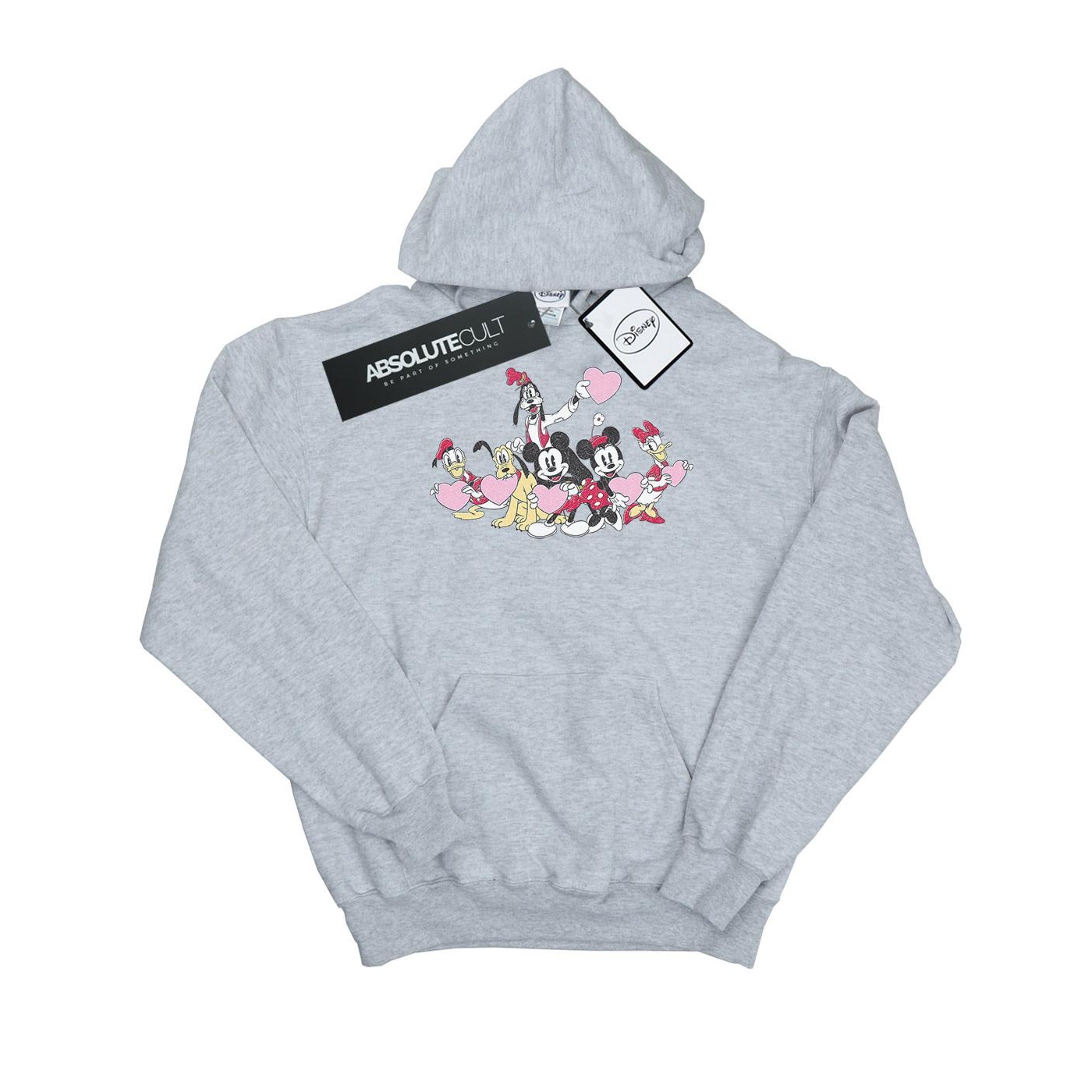 Thumbnail - Disney - "Mickey Mouse Love Friends" Kapuzenpullover für Herren (Grau)