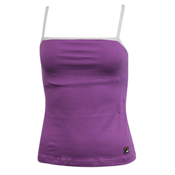 Fila Sports Womens Purple Tank Top Cotton - Size Medium