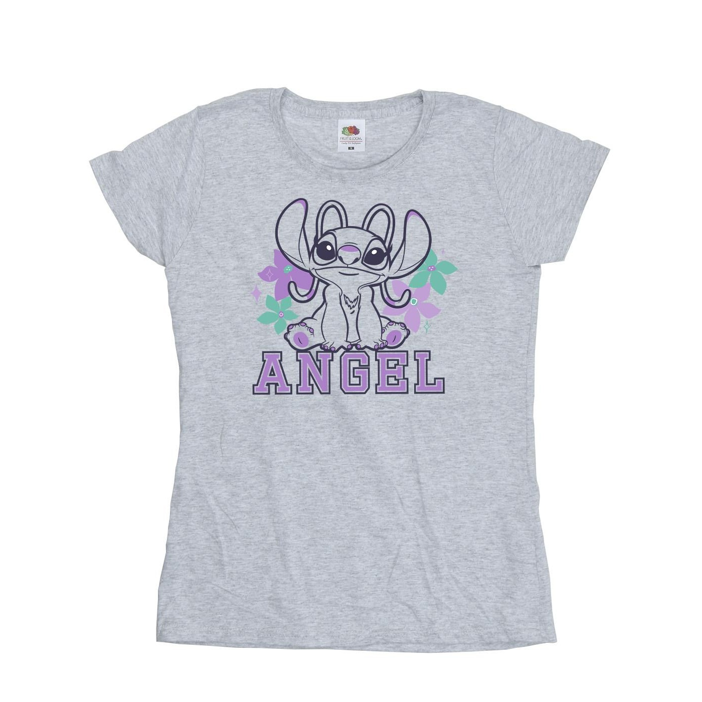Thumbnail - Disney - "Lilo & Stitch Angel" T-Shirt für Damen (Grau)