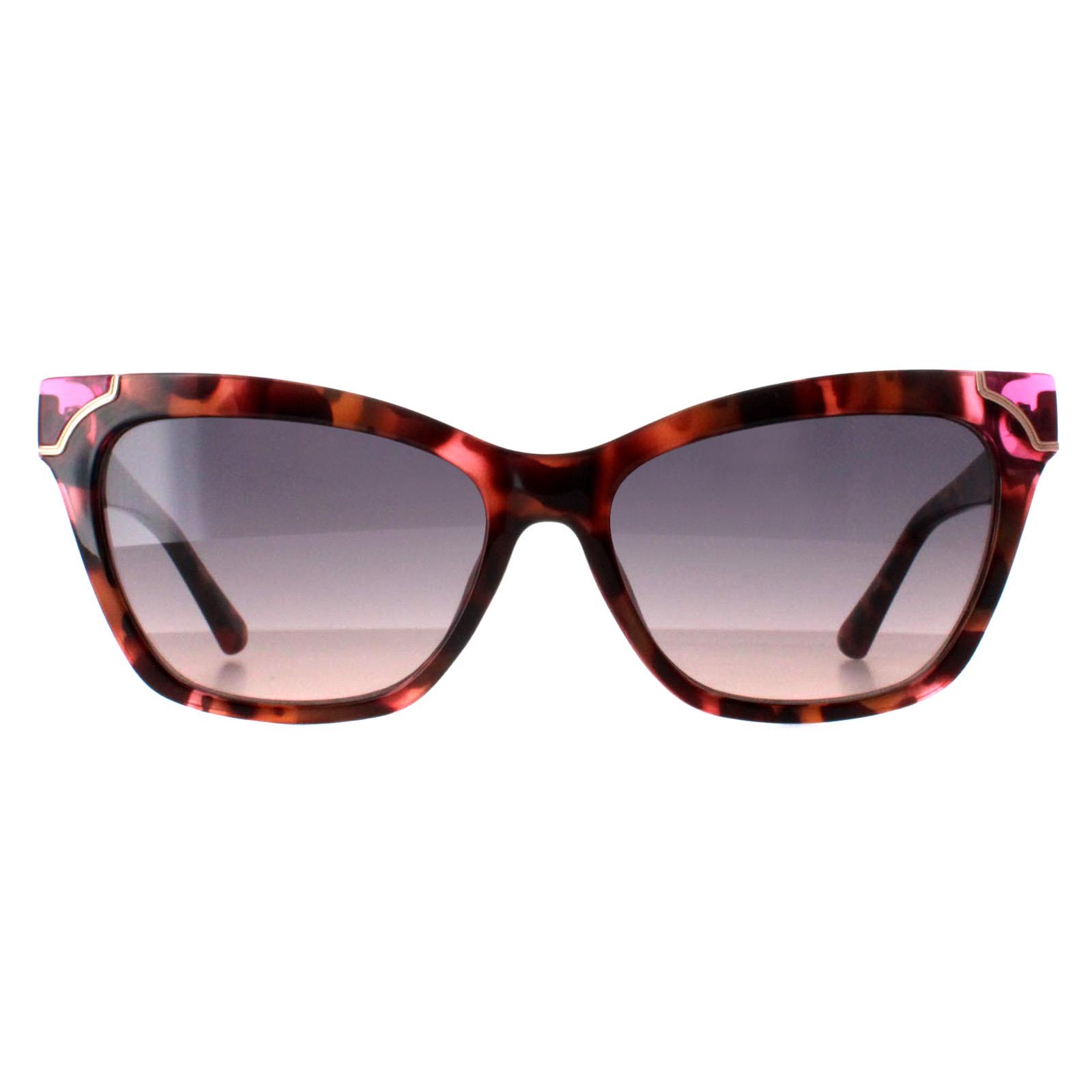 Guess Rectangle Womens Pink Havana Smoke Gradient GU7840 - One Size