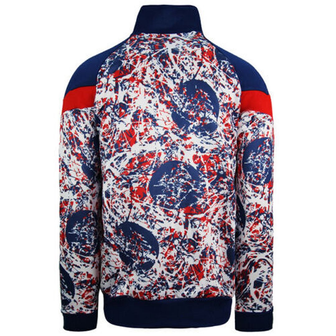England 3 Lions Sleeve Zip Up Blå Röd Herr Fotboll Träningsjacka 656883 01 2
