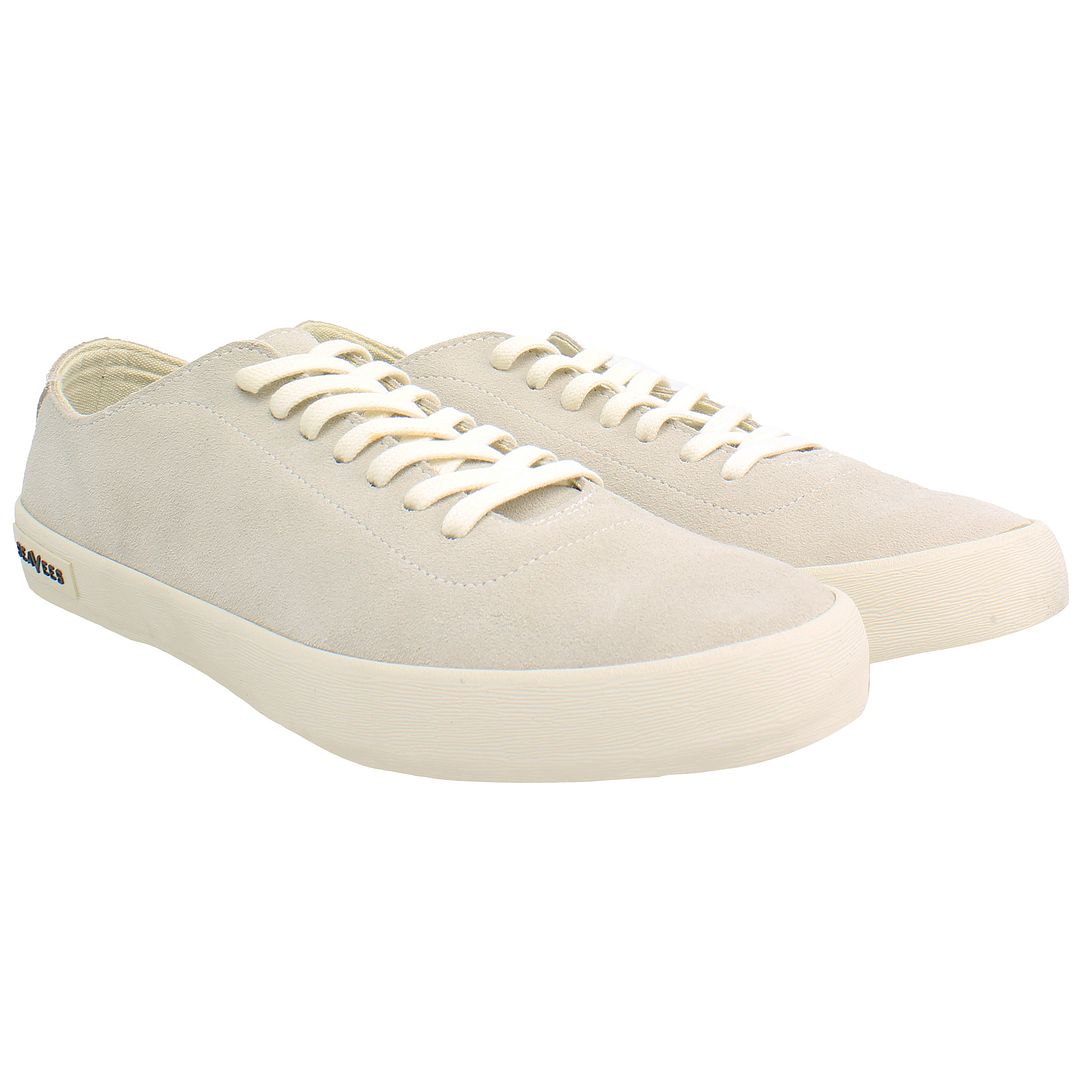 Seavees Racquet Club Herr Beige Plimsolls låga sneakers – bild 2