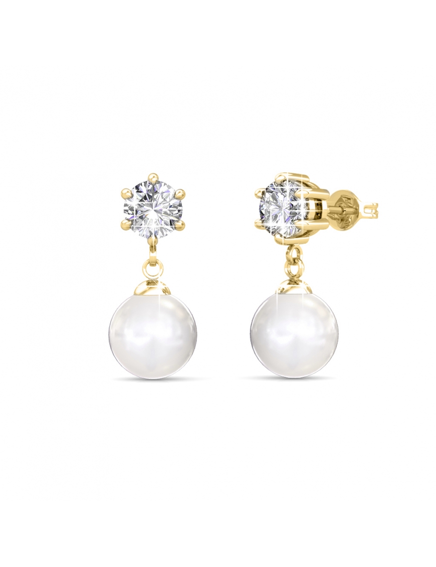Thumbnail - Pauline Ohrringe - Gold und Kristall